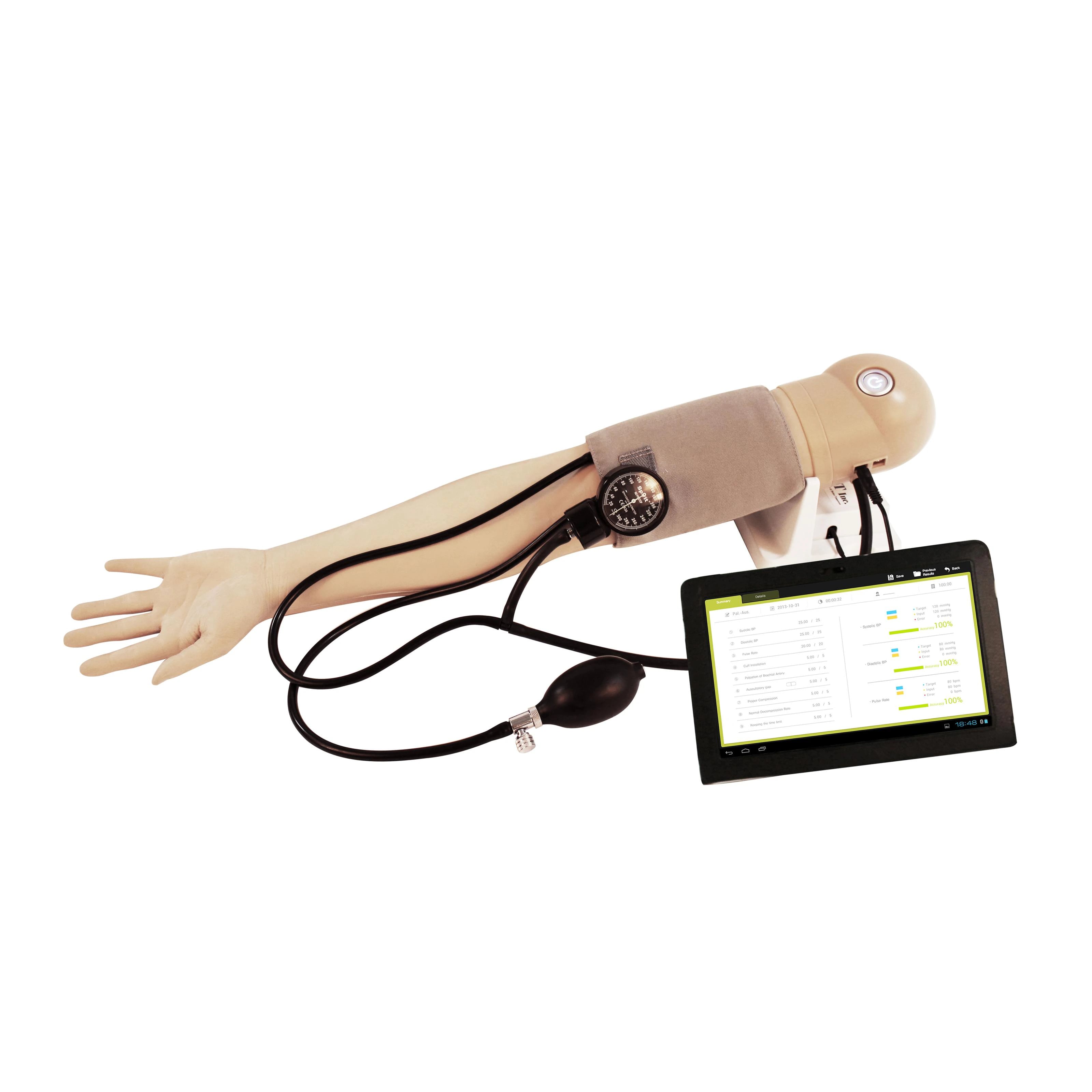 BT USA Inc. Portable Blood Pressure Simulator with Pulse Assessment, Adult, Light Tone, 13 lbs