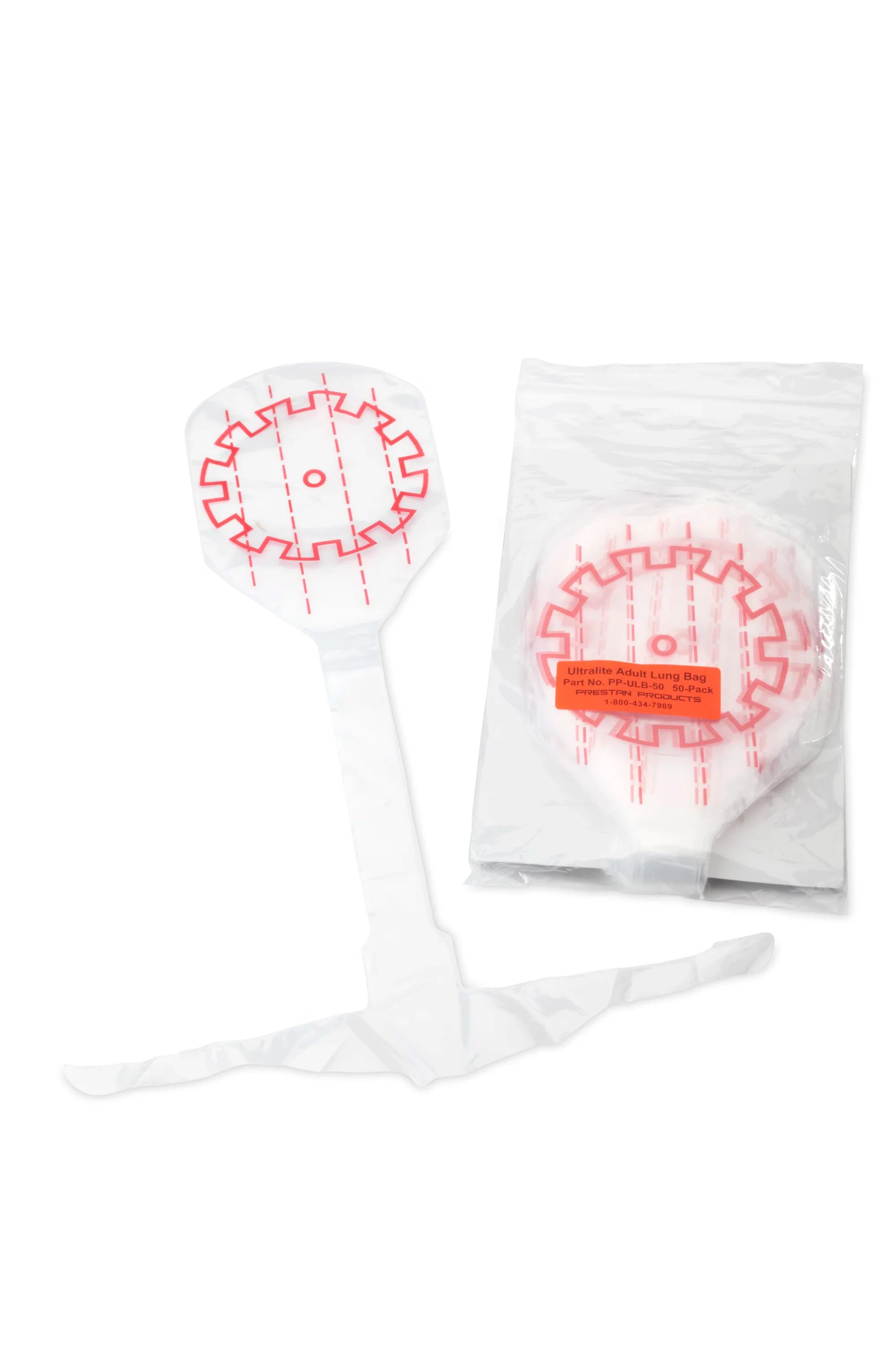 Prestan Ultralite CPR Face Shield with Lung Bags, 50/Pack