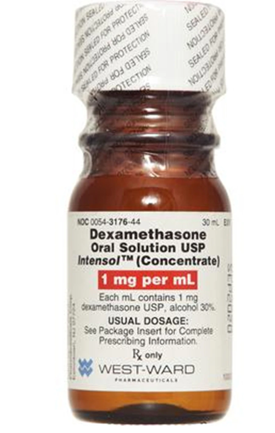 Dexamethasone Sodium Phosphate Oral Solution, 1 mg/ml, 30 ml Bottle, NDC 00054-3176-44