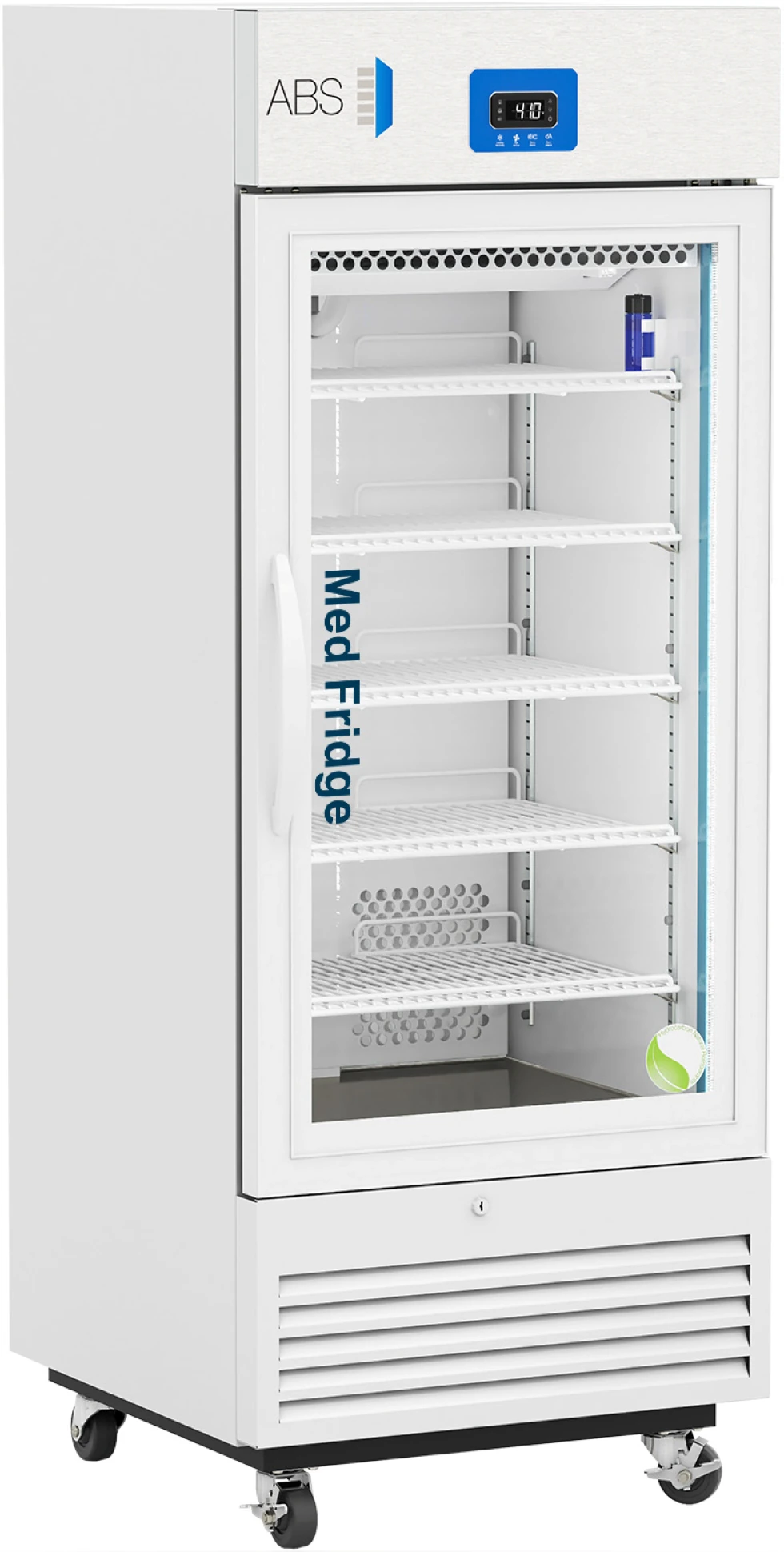 American Biotech Supply Premier Glass Door Pharmacy Refrigerator, 12 Cu Ft, New