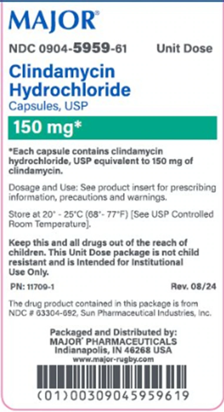 Clindamycin HCl Capsules 150mg, Unit Dose Blister Pack (Major Pharmaceuticals)