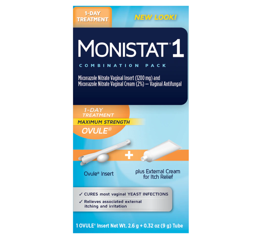 Monistat 1-Day Combo Pack Vaginal Cream, 1 Box