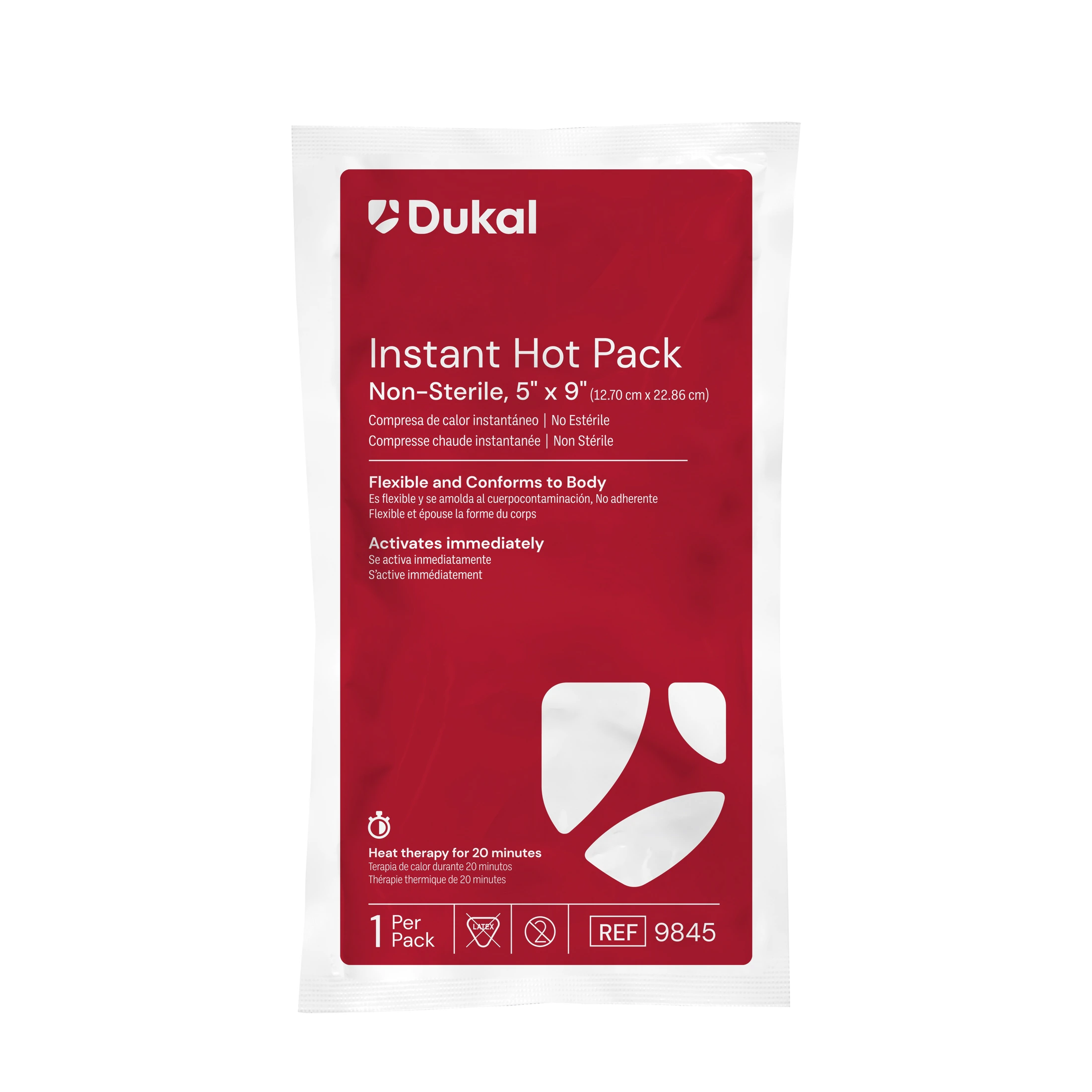 Dukal Instant Hot Pack, 5" x 9", Single Use