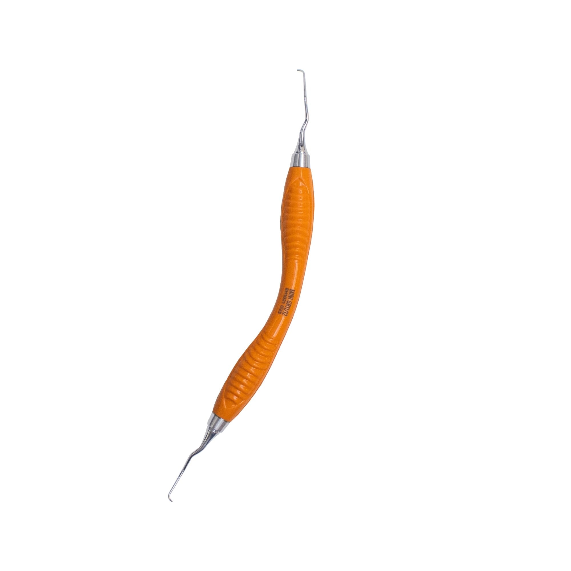 ErgoFlex Mini Gracey 11/12 Double End Adaptive Handle Curette, 440A Stainless Steel, Silicone Handle, Orange, Each, 01KEZKNT31DG29WQ4PXWZ7NXPF