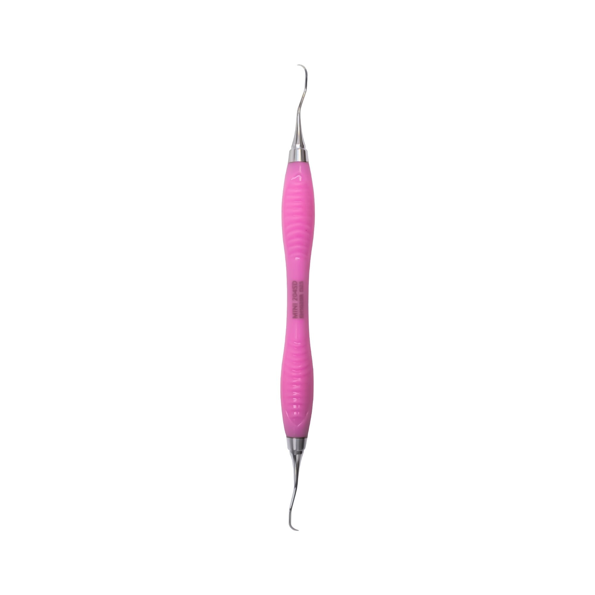 ErgoFlex Mini Scaler DE 204SD, Double End, Classic Handle, Stainless Steel/Silicone, Pink