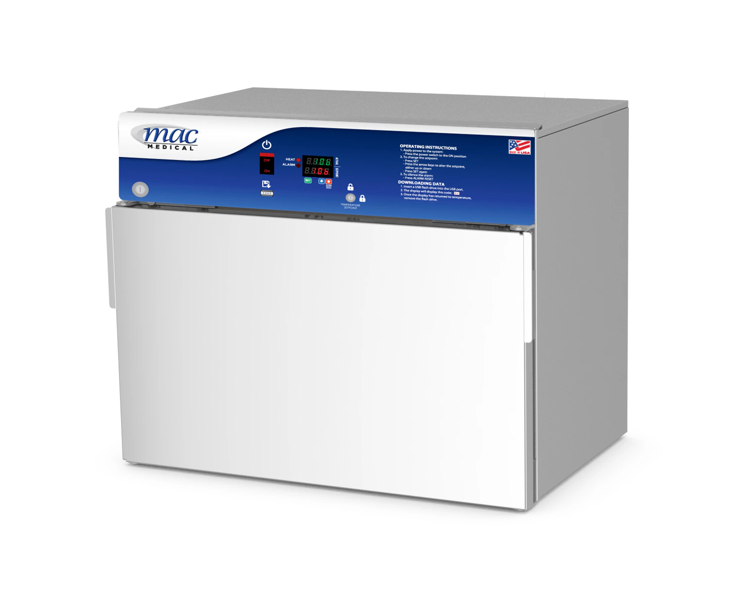 Mac Medical D-Series Warming Cabinet, Single Chamber, Stainless Steel Door