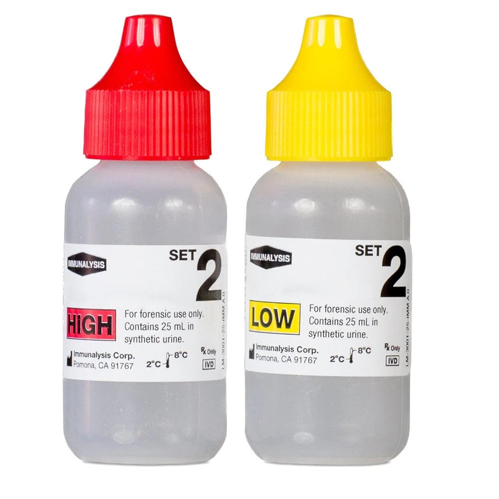 Immunalysis Ethyl Alcohol Control Set, High/Low, 50 mg/dL Low / 300 mg/dL High, Each