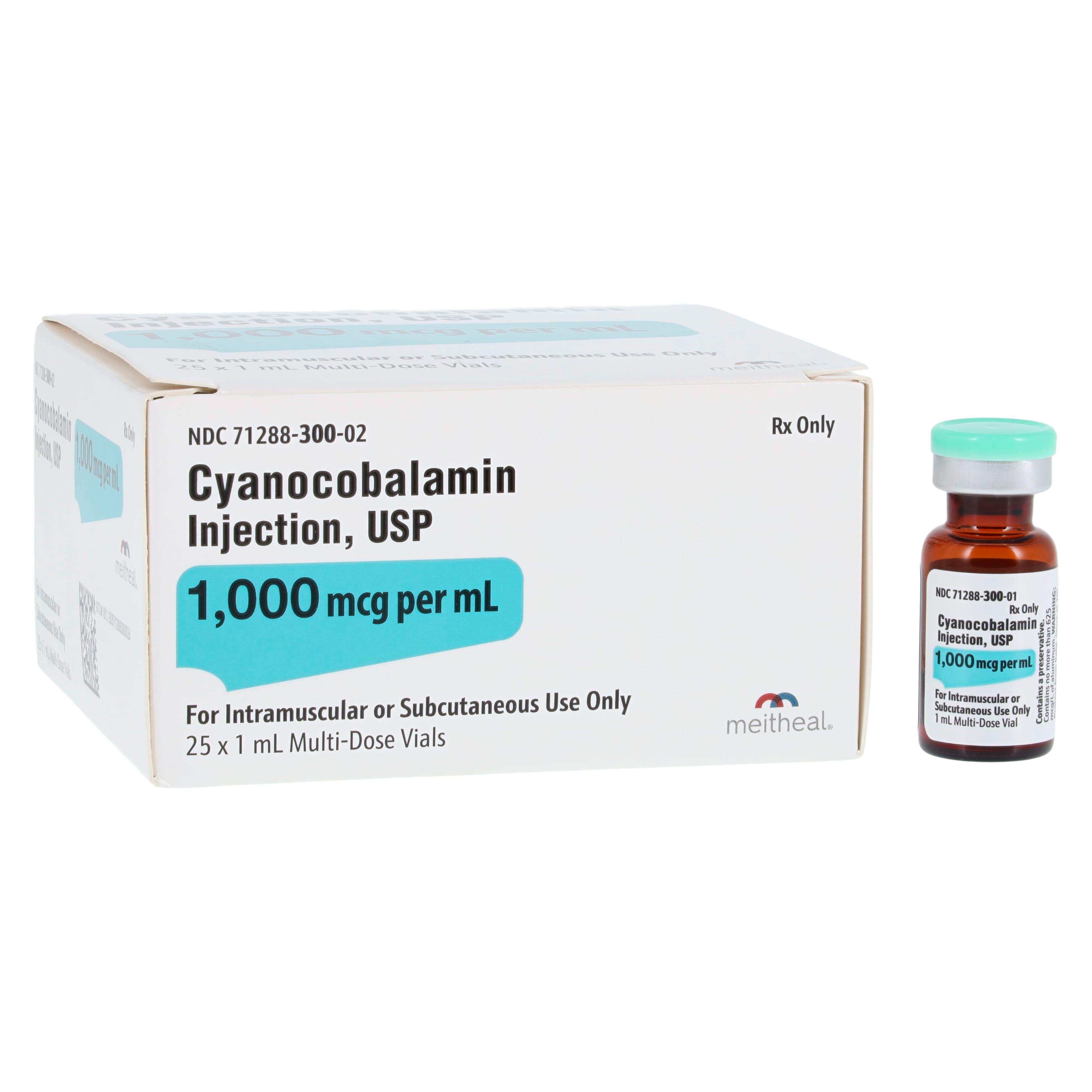 VIZ Cyanocobalamin Injection 1000mcg/mL, MDV 1mL, 25/Package, 01KT0J0835SGAHAEE39W1ERME1
