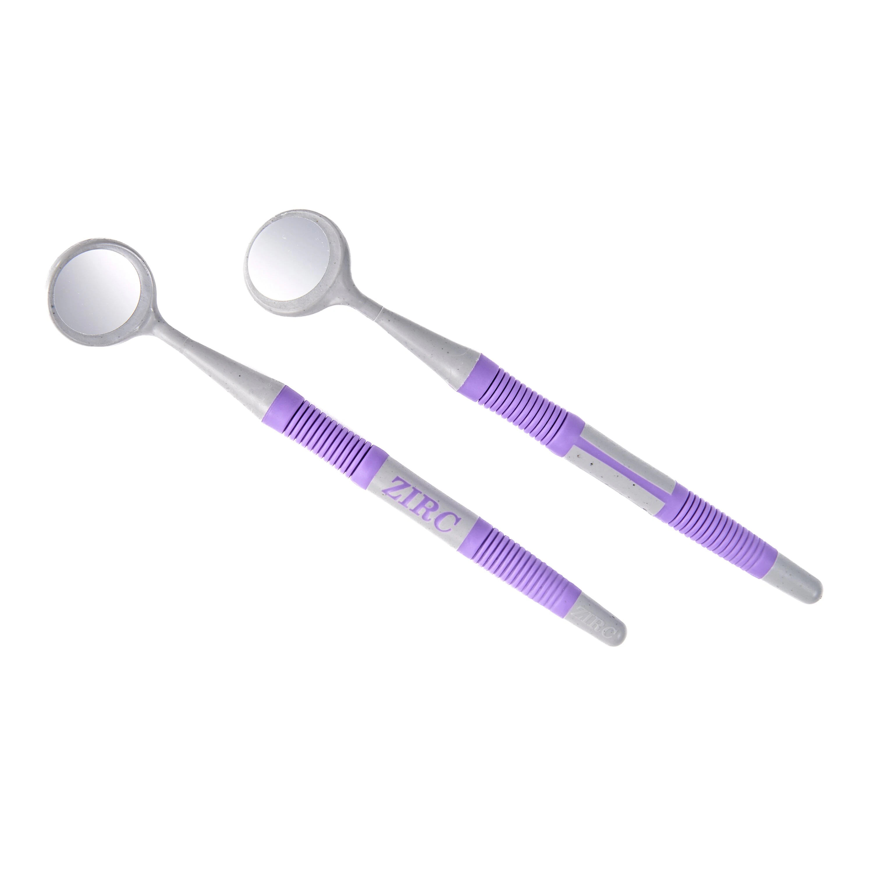 Zirc Dental Crystal HD® Resin Mouth Mirror, #4, Double-Sided, Soft Grip, Neon Purple, 12/Pkg, 50Z384R