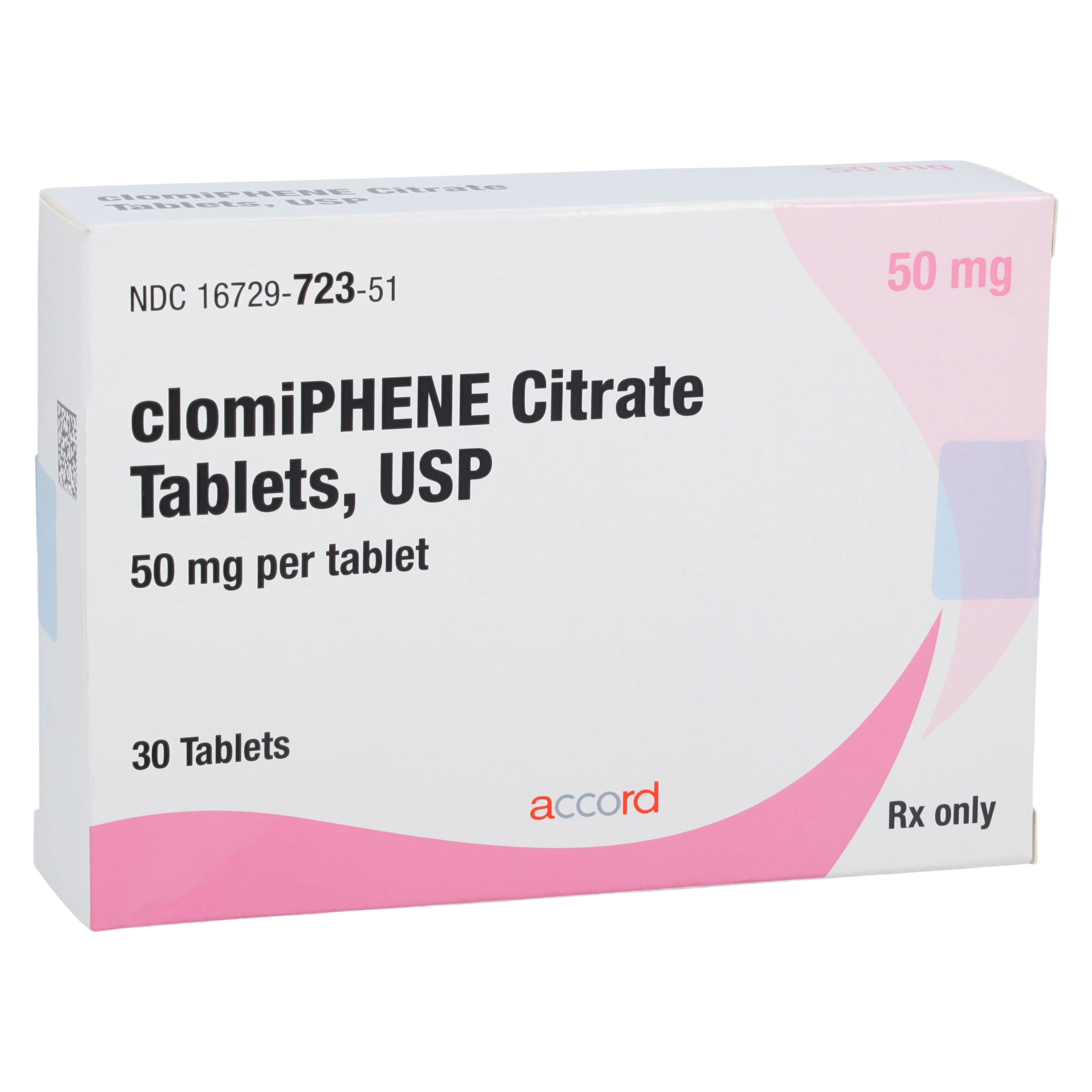 Clomiphene Citrate Tablets 50mg, Blister Pack, 30/Box (Accord Healthcare)