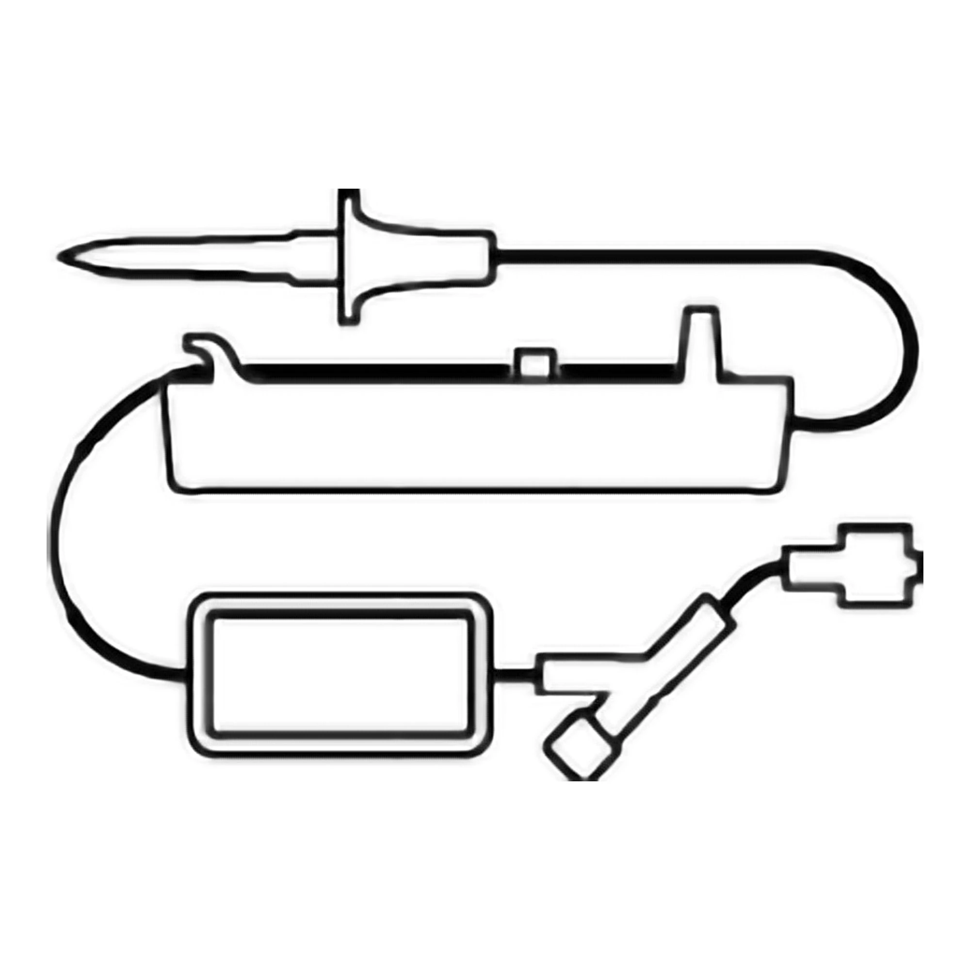 CADD High Volume Administration Set, 0.2 Micron Air Eliminating Filter, 118" Male Luer Bag Spike, 1-Way Check Valve with Flow Stop, Free Flow Protection/Clamp, 15/Case