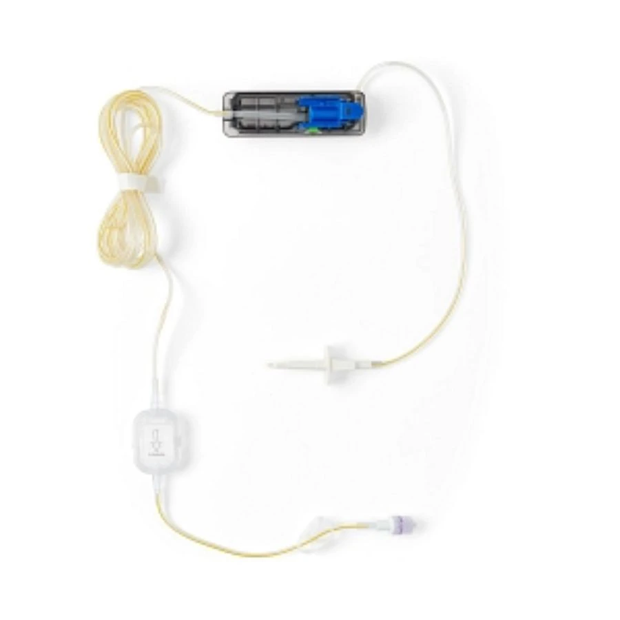 ICU Medical CADD Administration Set, 1.2 Micron Air Eliminating Filter, Male Luer, Bag Spike, 93" with Coil Tube, 15/Case