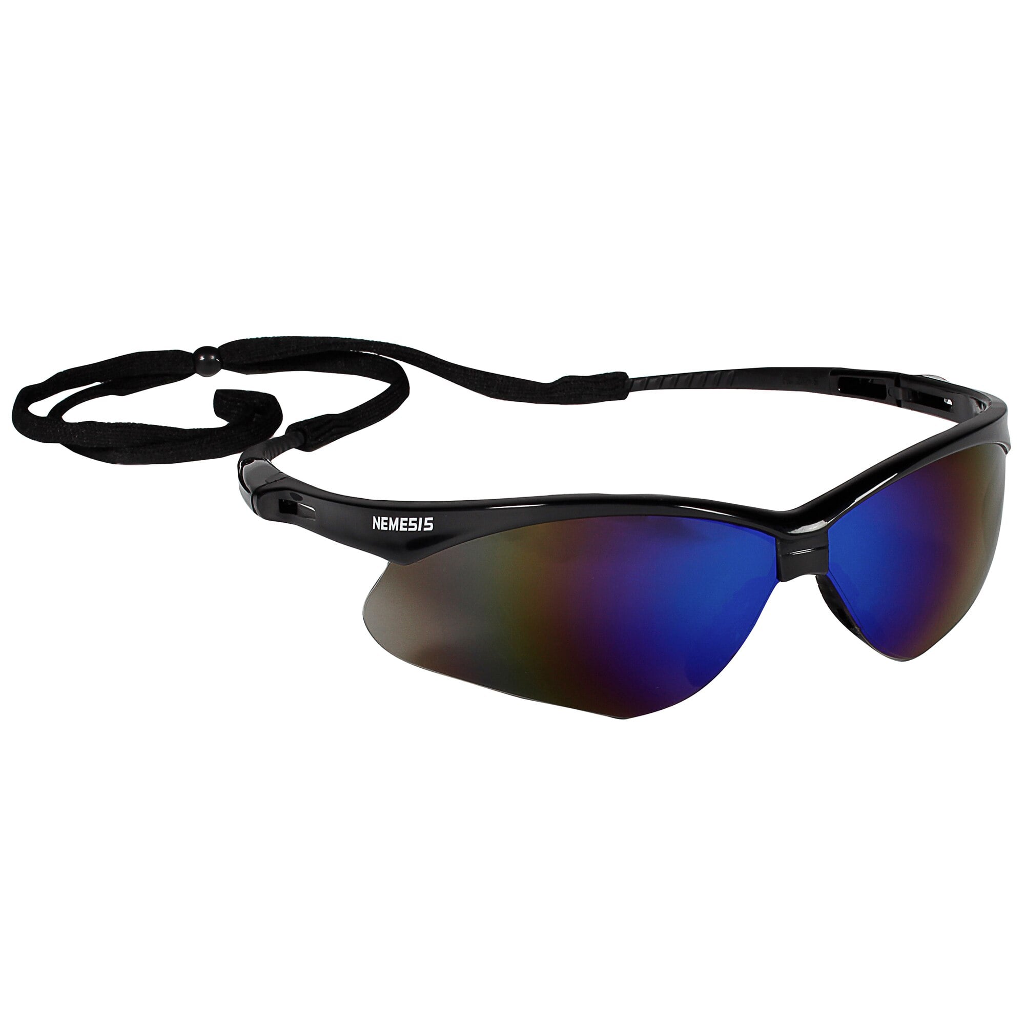 KleenGuard Nemesis Safety Glasses, Blue Frame, Anti-Scratch Lens, Each