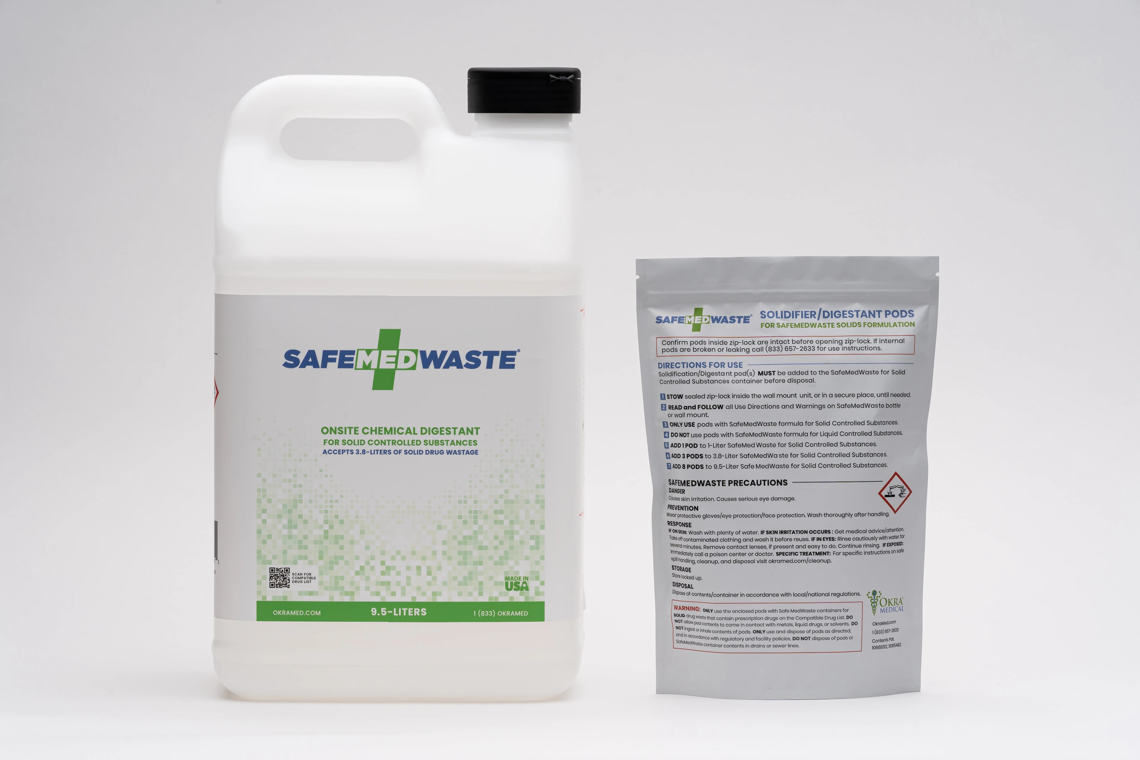 SafeMedWaste Solid Medication Disposal Container, 9.5 Liter, 4/Case