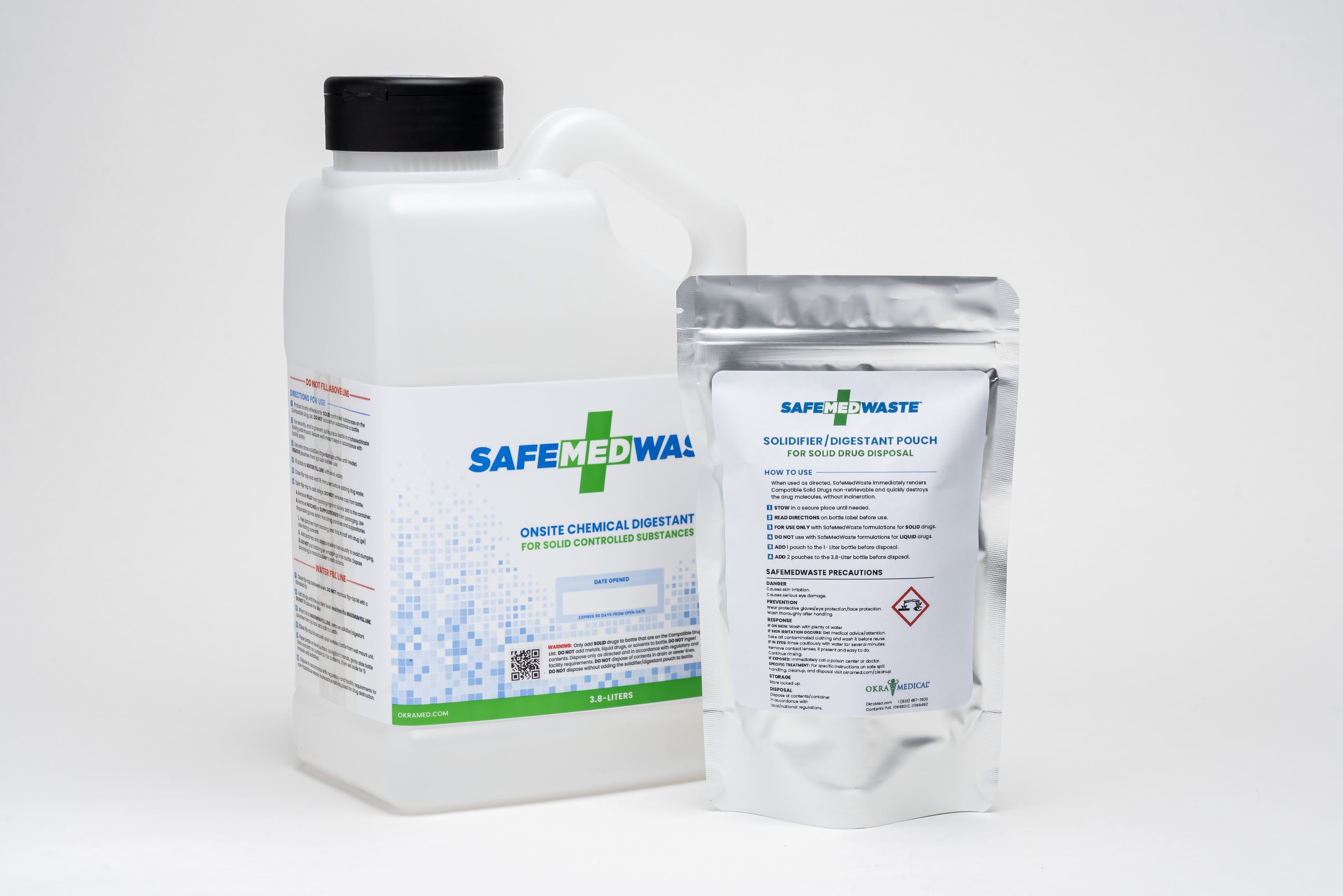 SafeMedWaste Solid Medication Disposal Container, 3.8 Liter, 8/Case