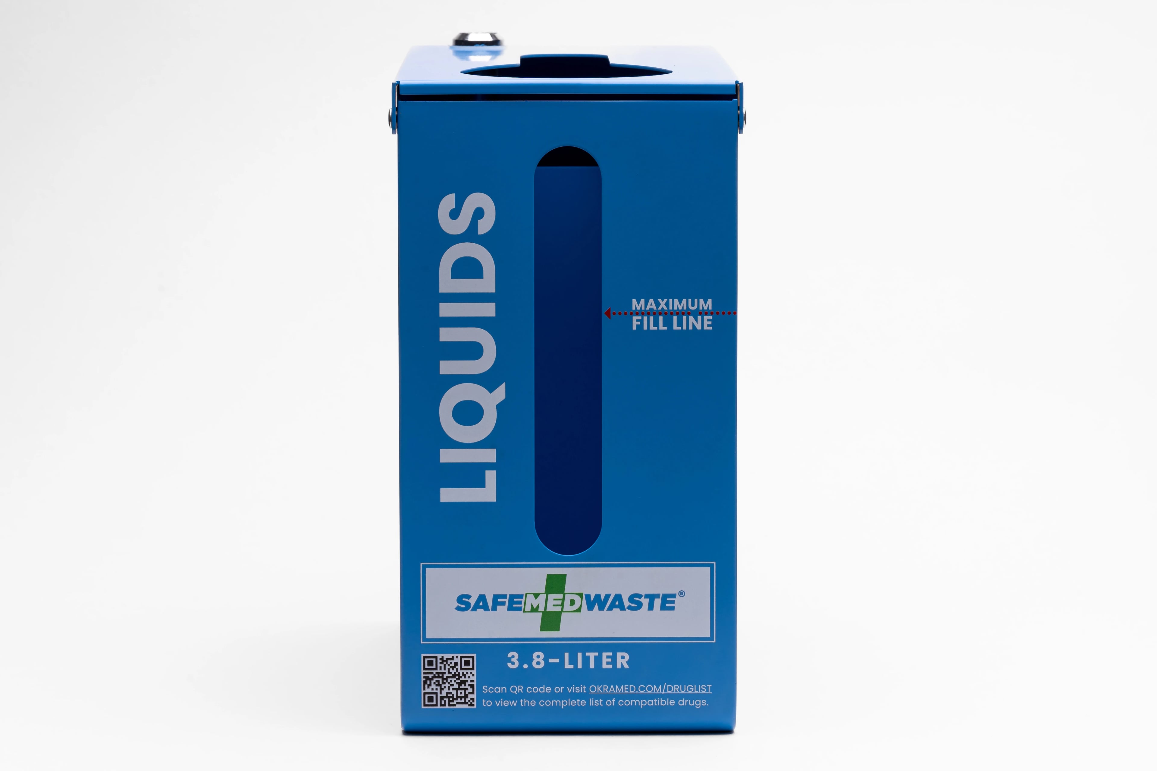 SafeMedWaste Wall Mount Drug Disposal Container, 3.8 Liter Liquid, Each