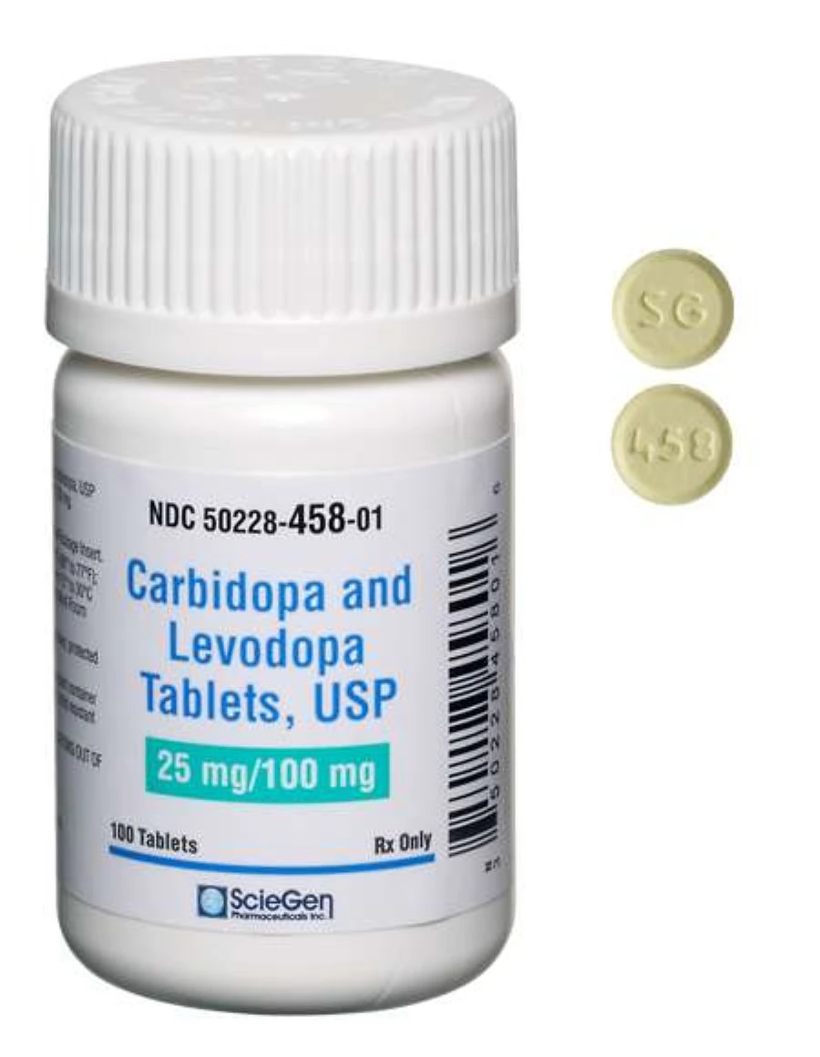 Carbidopa/Levodopa Tablets 25/100mg, Bottle of 100, Sciegen Pharmaceuticals