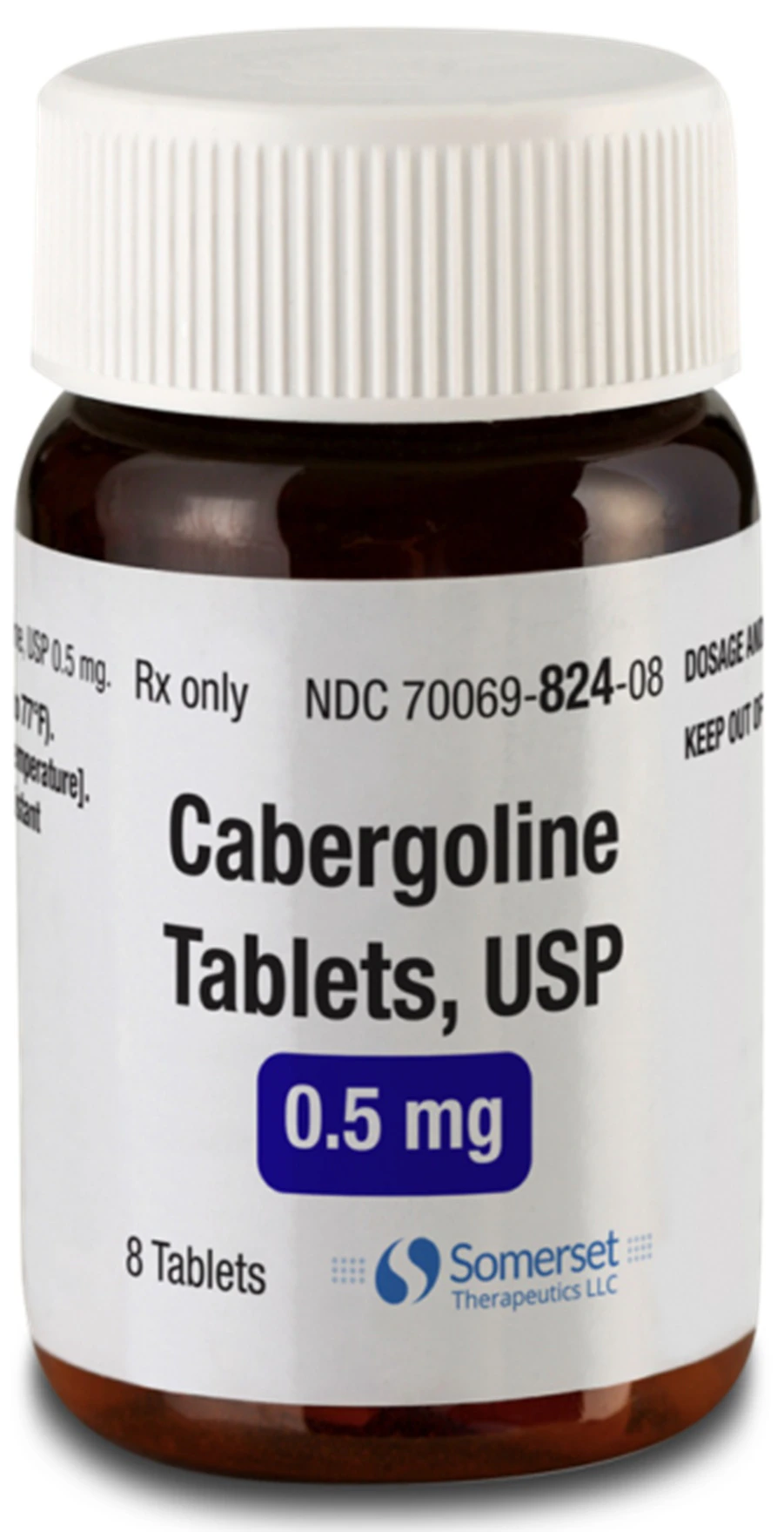 Cabergoline Tablets 0.5 mg, 8 Tablets per Bottle