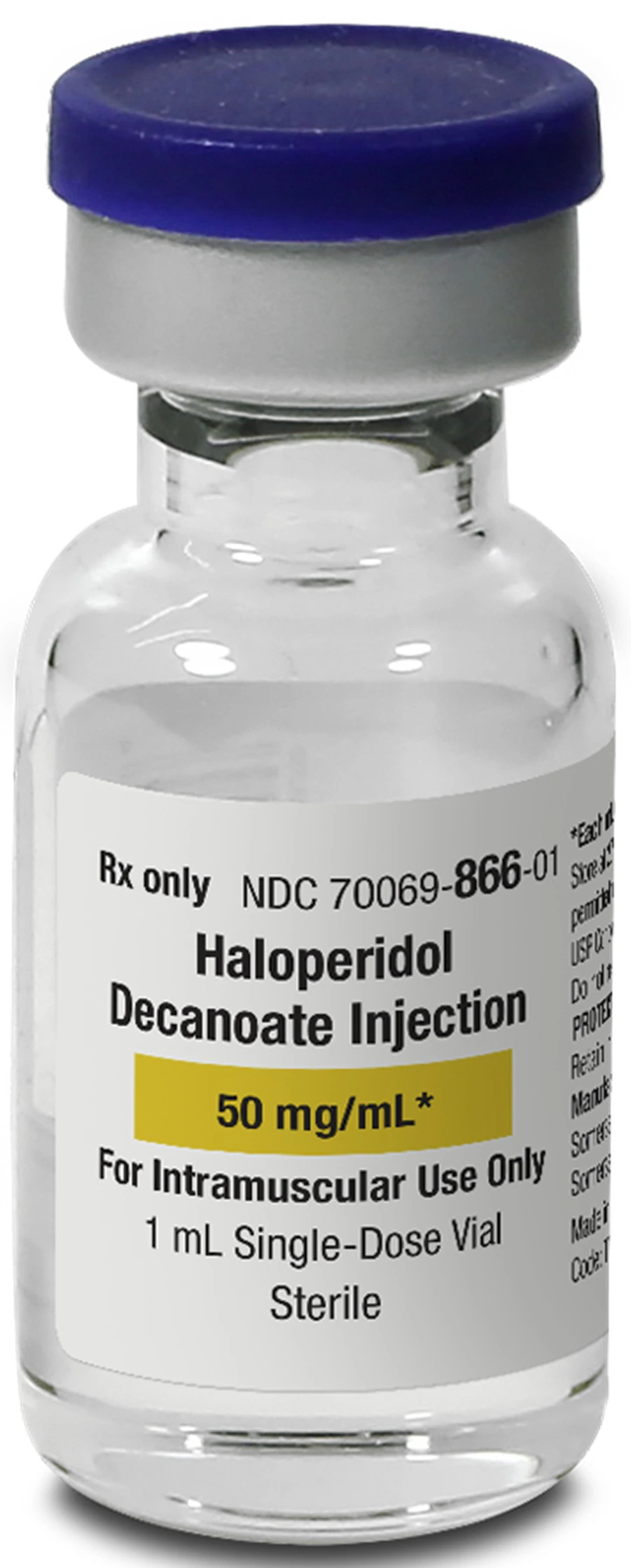 Haloperidol Decanoate Injection, 50mg/mL, SDV 1mL Each