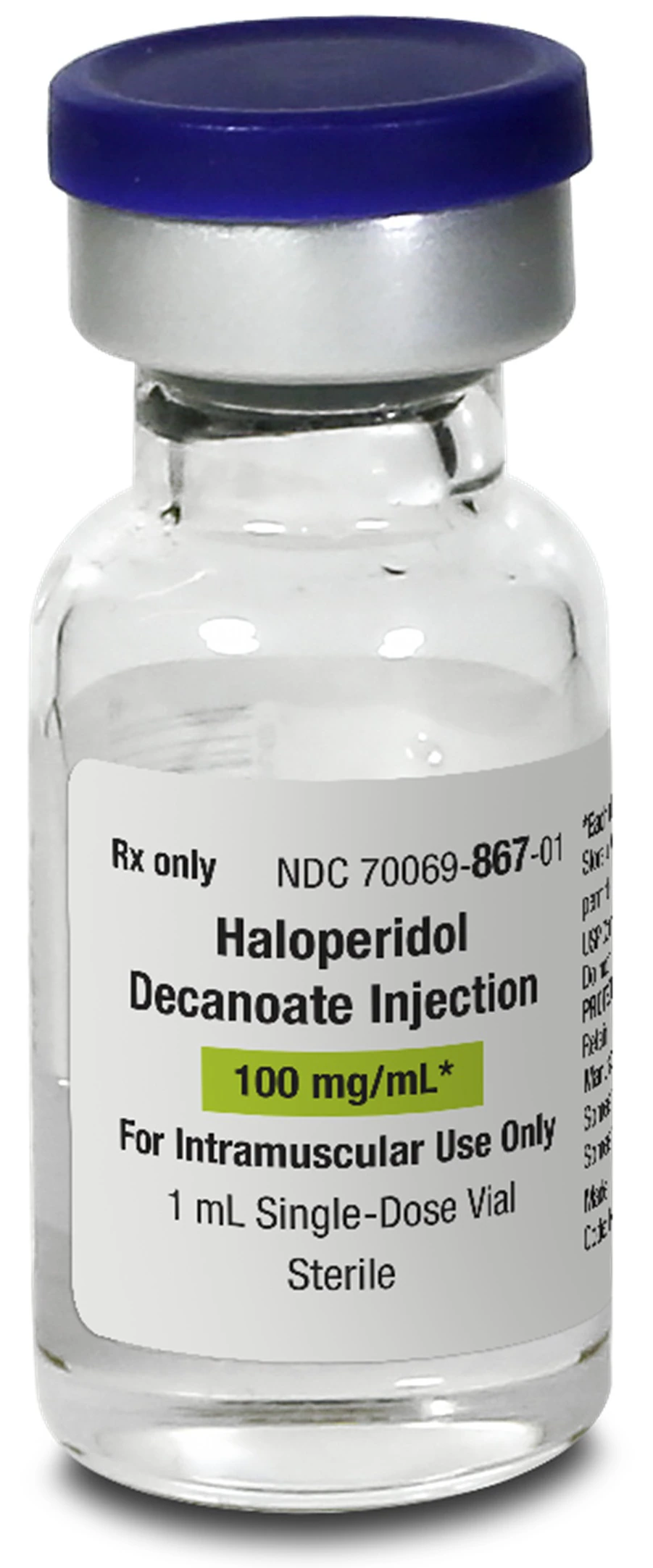 Haloperidol Decanoate Injection, 100 mg/mL, Single-Dose Vial, 1 mL