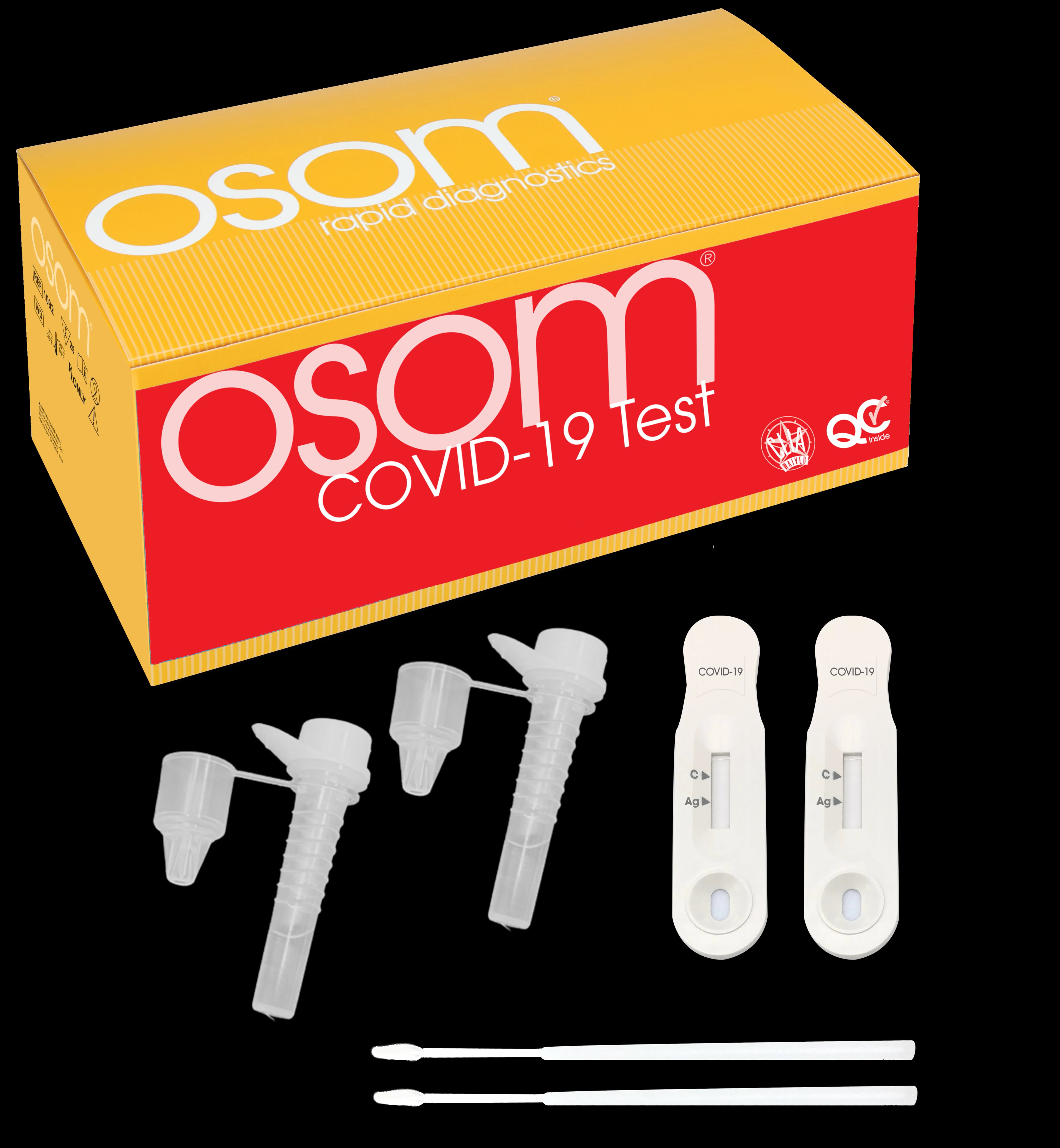 OSOM COVID-19 Antigen Test Kit, CLIA Waived, 25 Tests/Box