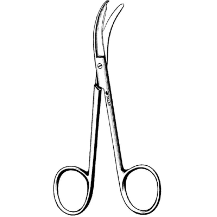 Sklar Instruments Stitch Scissors, Curved 5" Blunt/Blunt, Stainless Steel, Non-Sterile, Reusable, Each