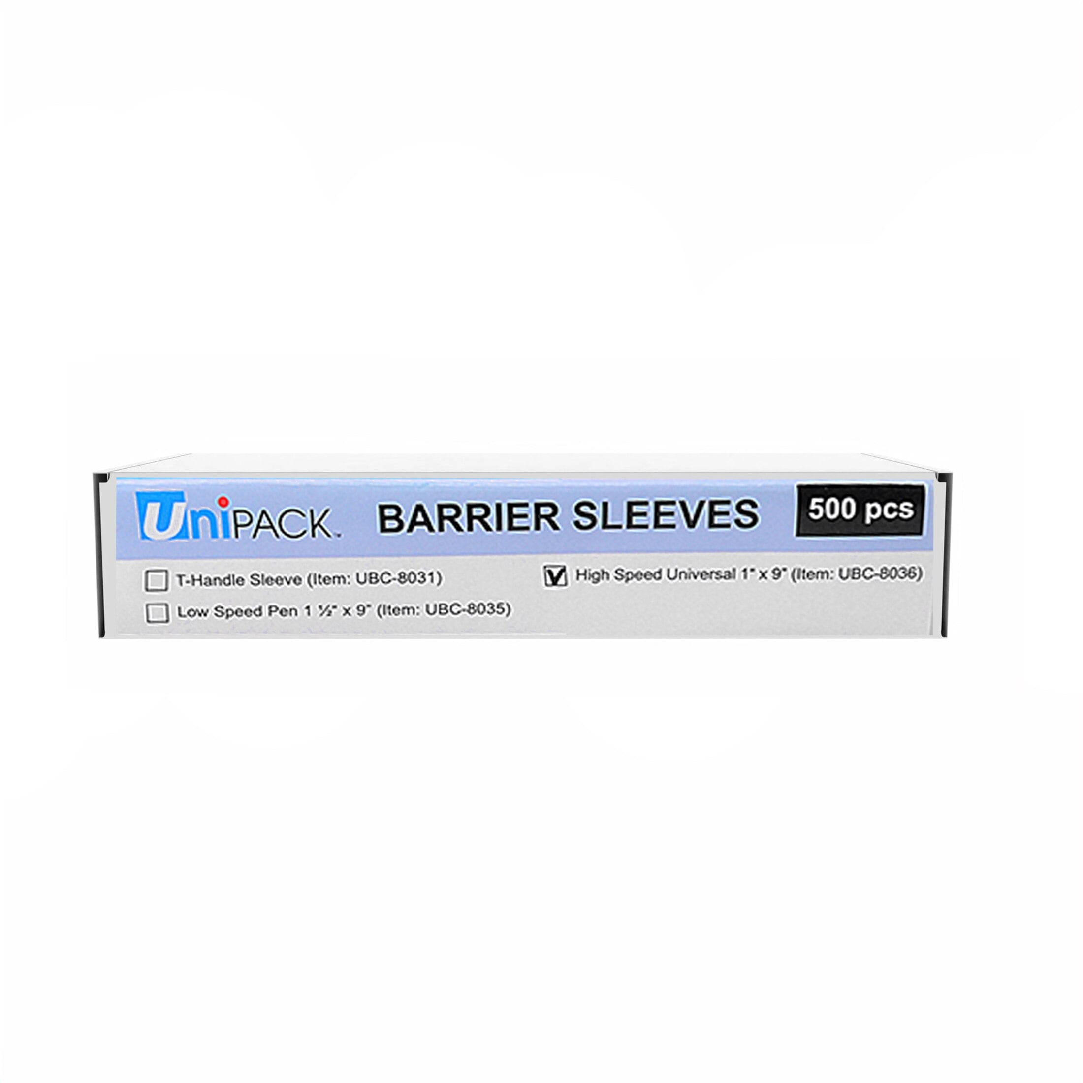 Dukal High Speed Universal Handpiece Barrier Sleeves, 1" x 9", 500/Box, UBC-8036