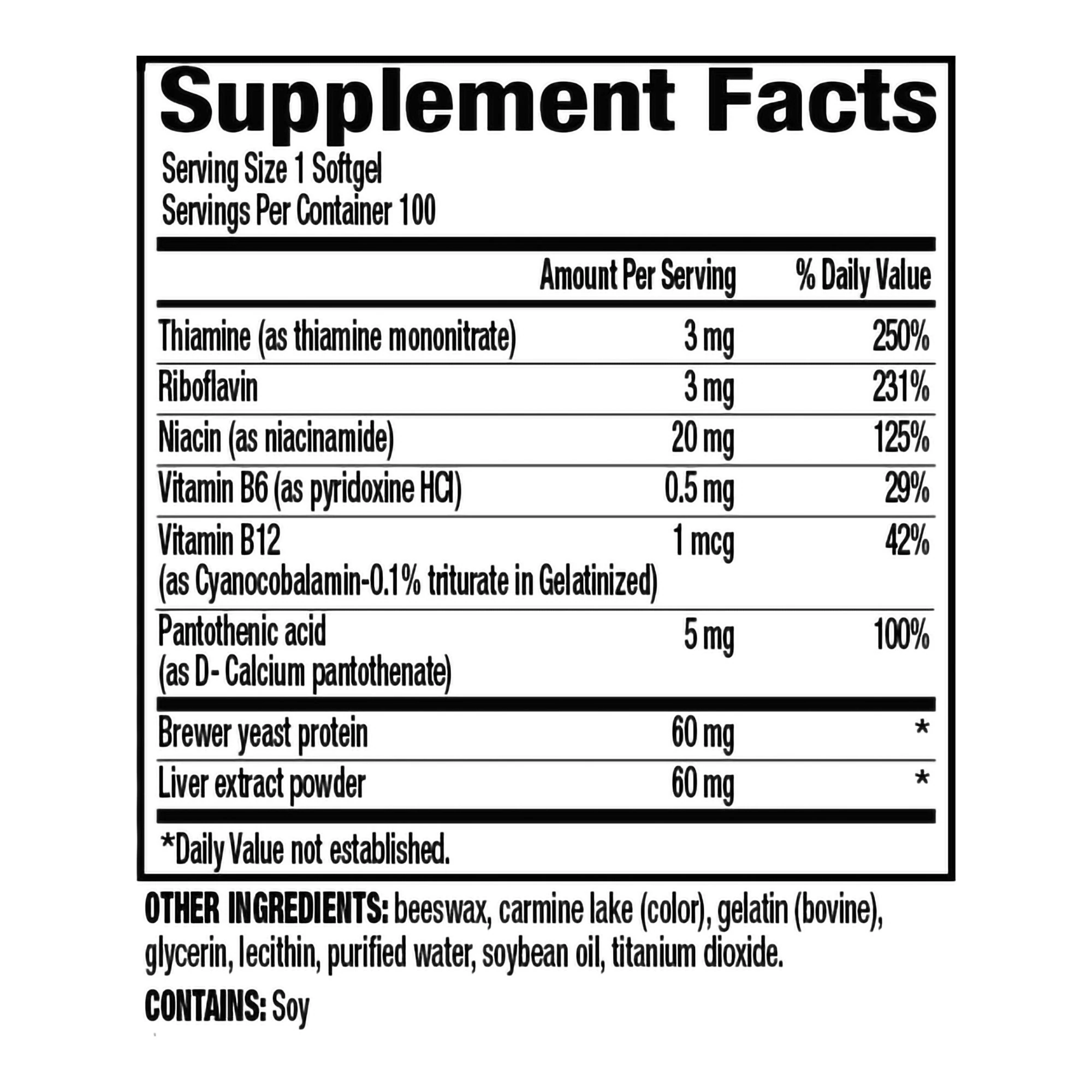 B-Complex Capsules, 100/Bottle