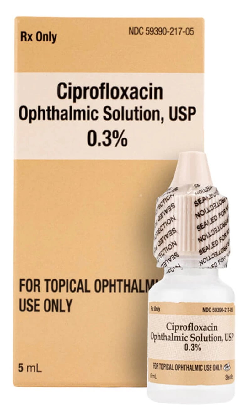 Ciprofloxacin HCl Ophthalmic Solution 0.3%, 5 mL Bottle