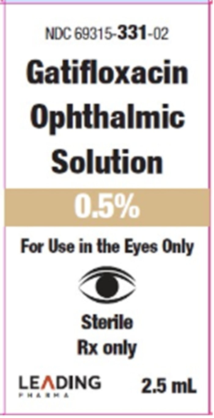 Gatifloxacin Ophthalmic Solution 0.5%, 2.5 mL Bottle