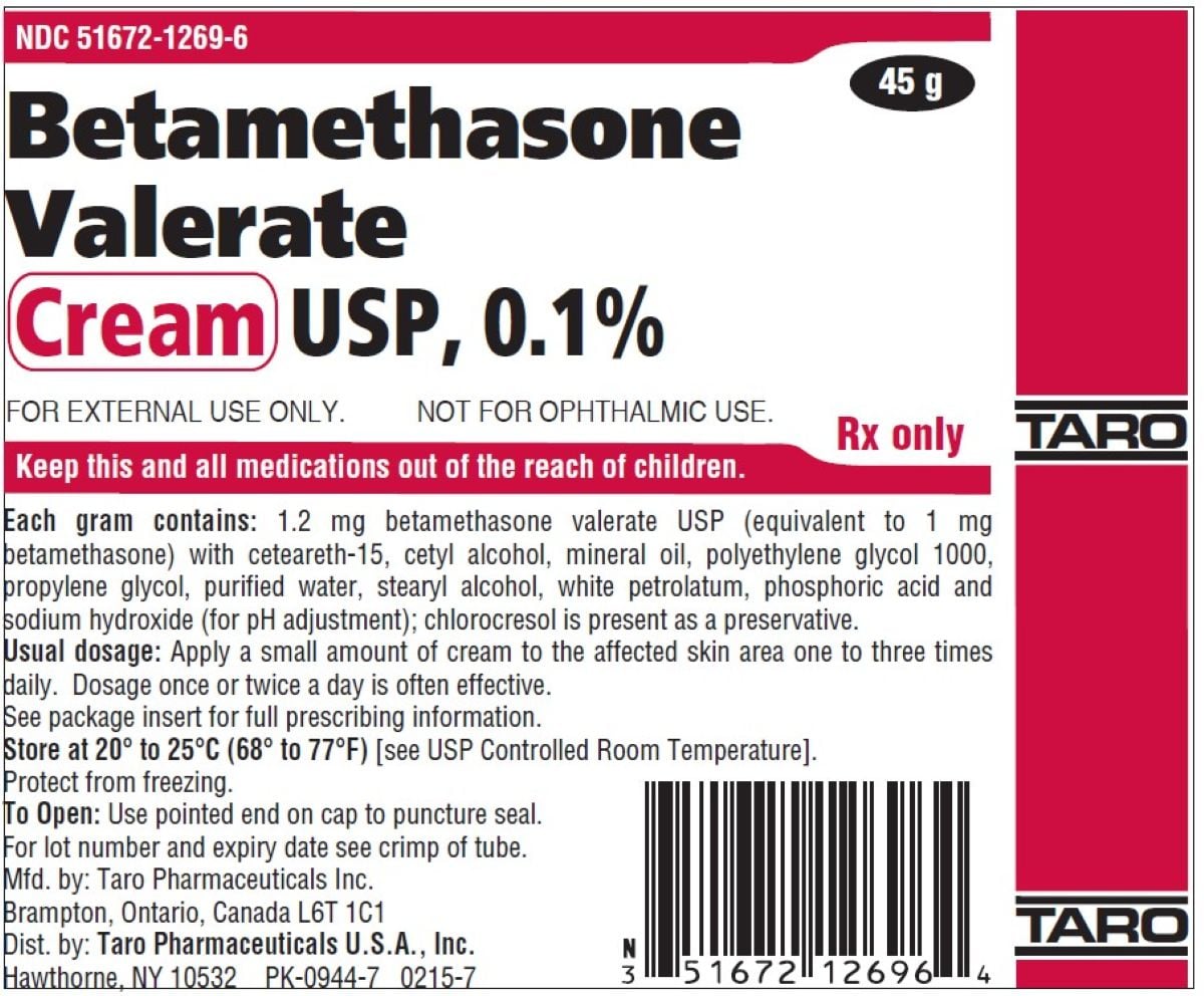 Betamethasone Valerate Cream 0.1%, 45g Tube