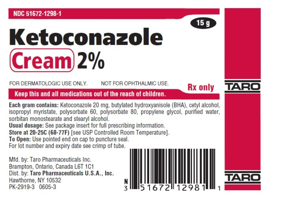 Ketoconazole Cream 2%, 15g Tube