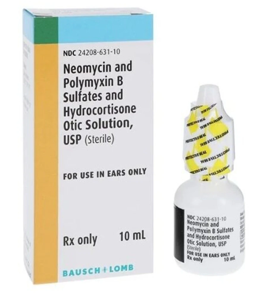 Neomycin/Polymyxin B Sulfate/Hydrocortisone Otic Solution, 10mL Bottle