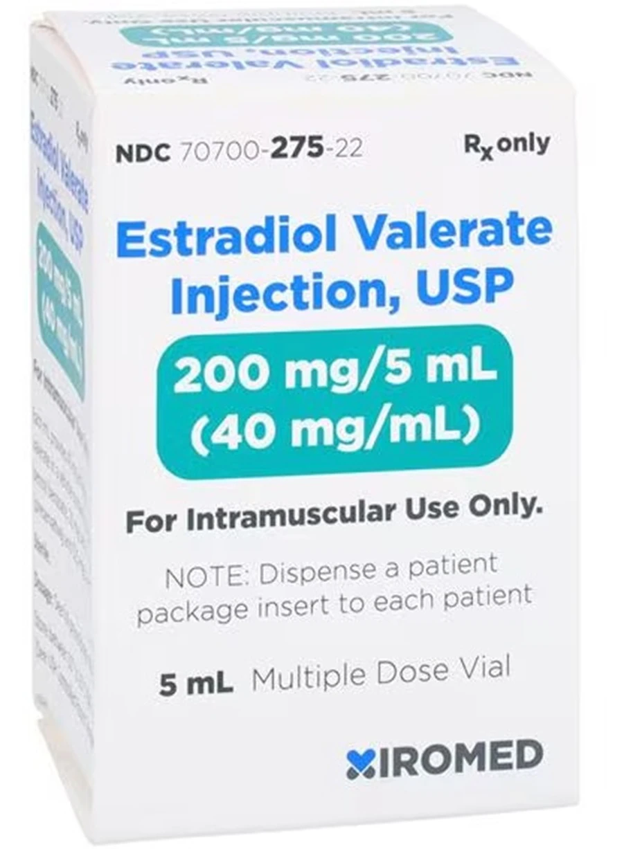 Estradiol Valerate Injection, 40 mg/mL, 5 mL Multi-Dose Vial, Xiromed