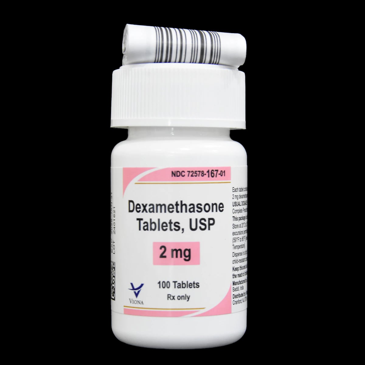Dexamethasone Tablets 2mg, Bottle of 100, Viona Pharmaceuticals