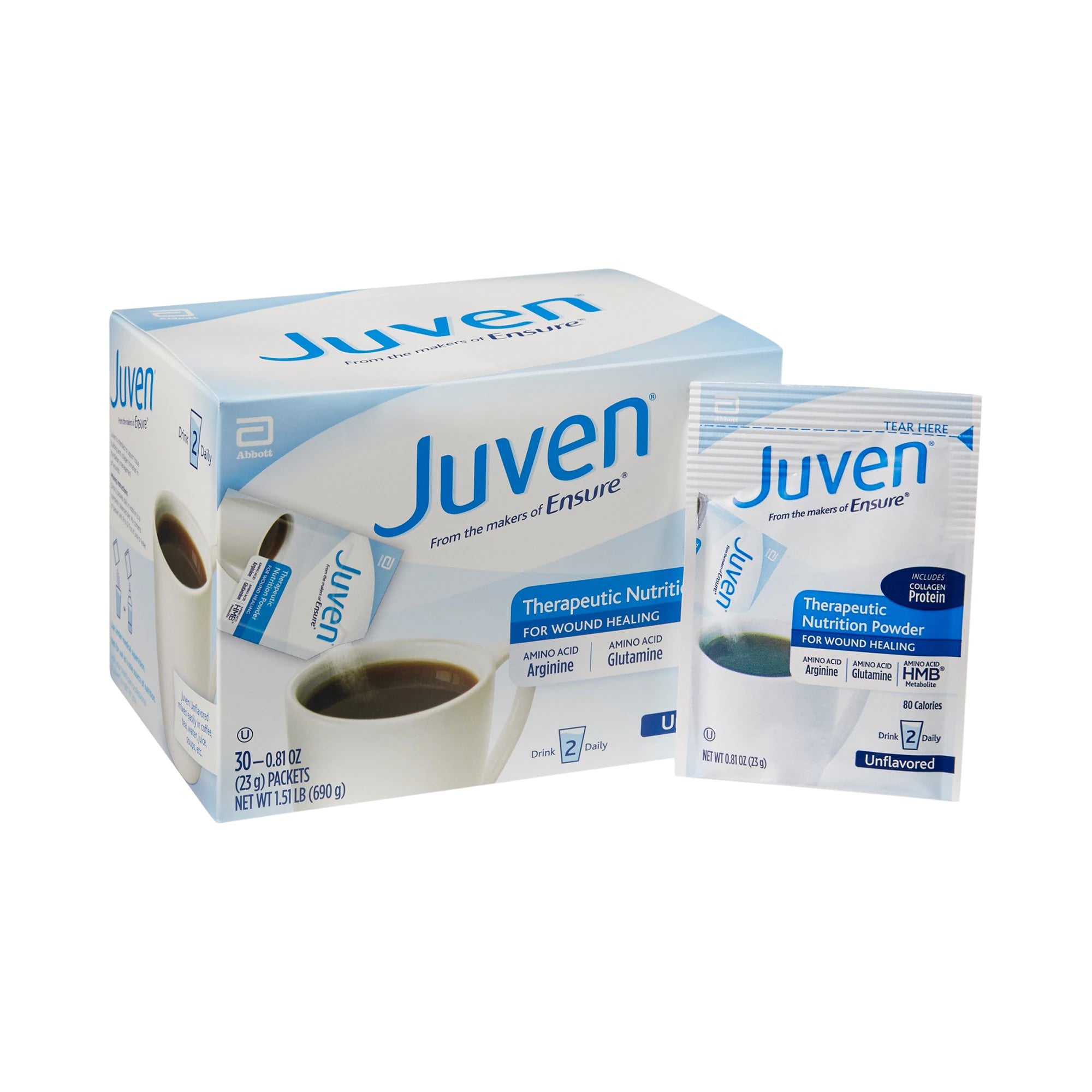 Juven Nutritional Powder, Unflavored, 30 Packets/Case
