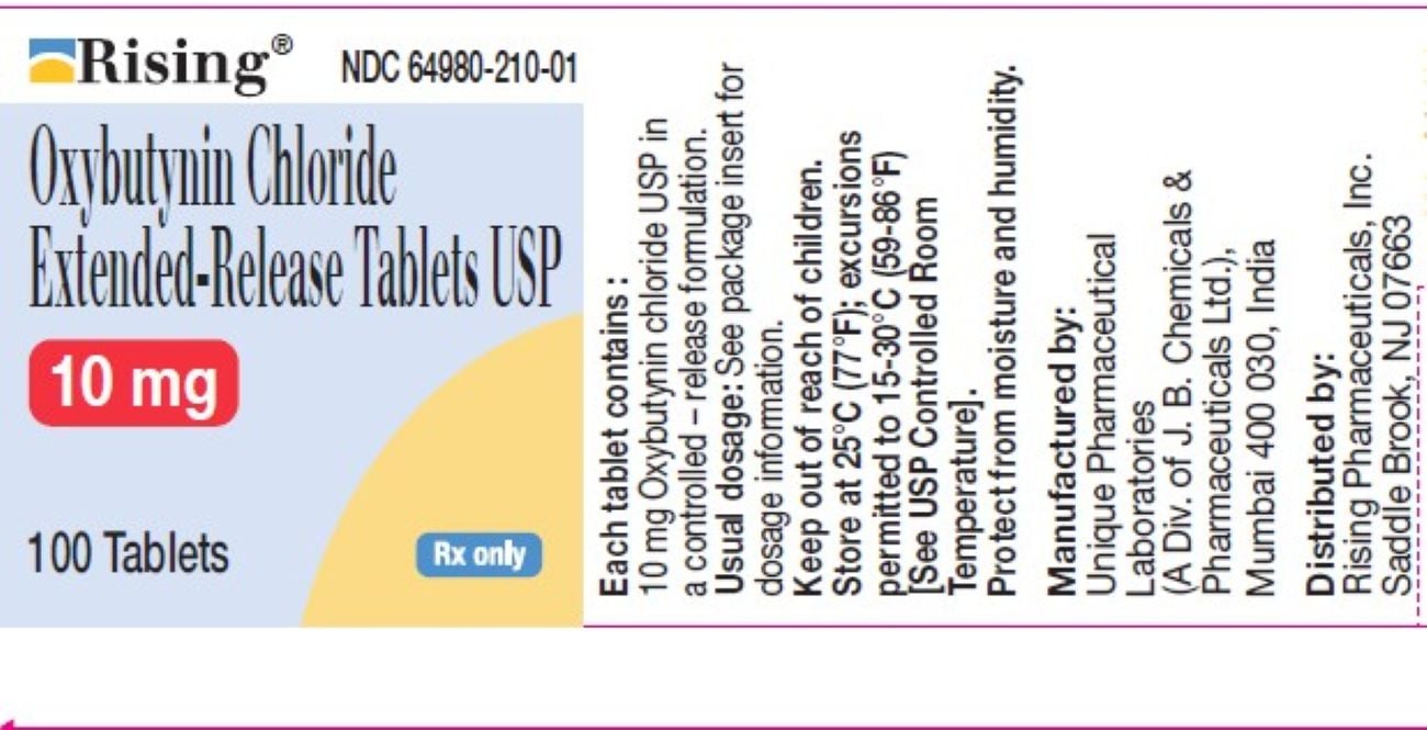 Oxybutynin Chloride ER Extended-Release Tablets 10mg, 100/Bottle, Rising Pharmaceuticals, 01KT0J09S6580F0J6GHW33HAAY