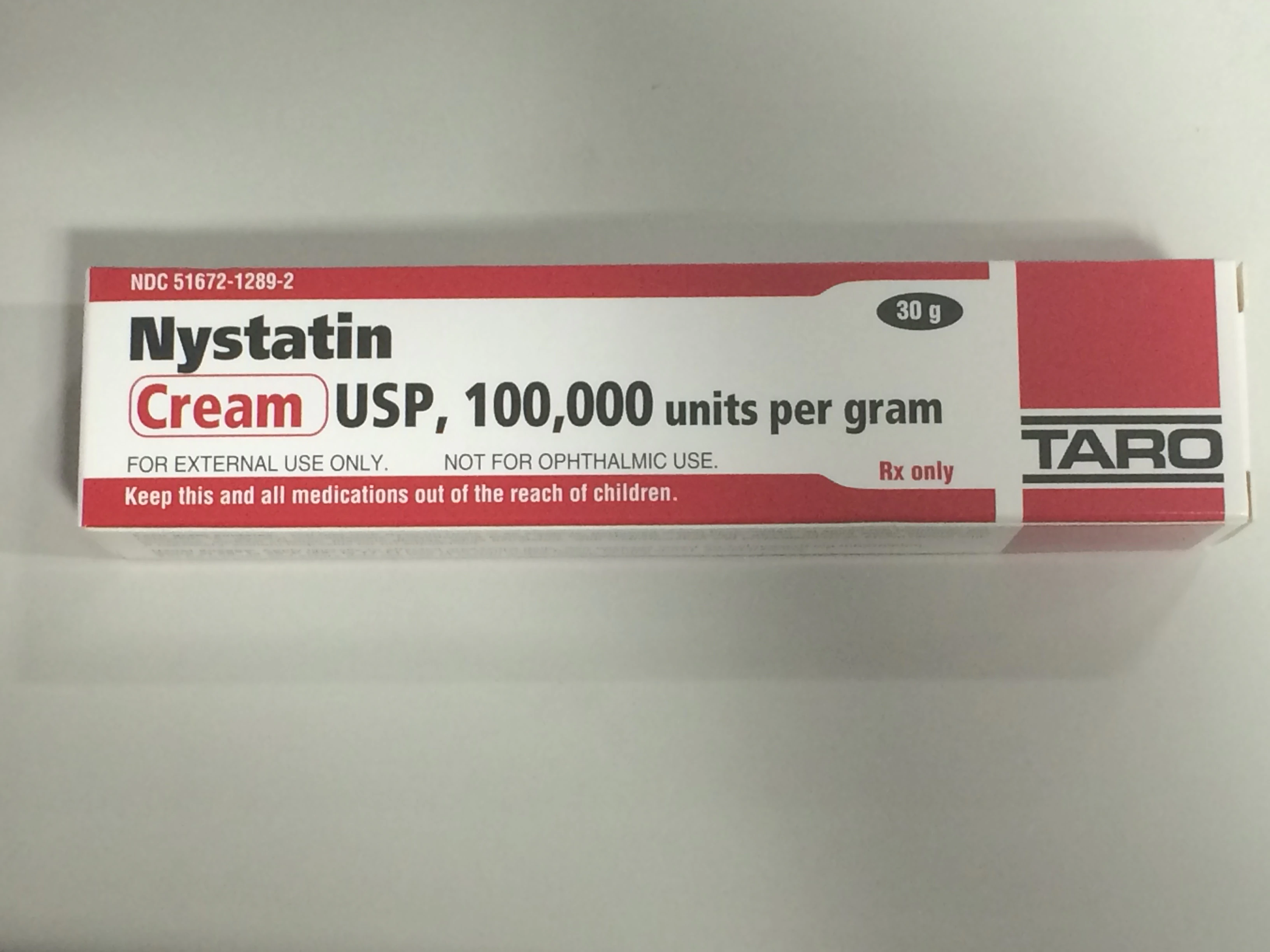 Nystatin Cream, Topical, 100MU, 30g Tube