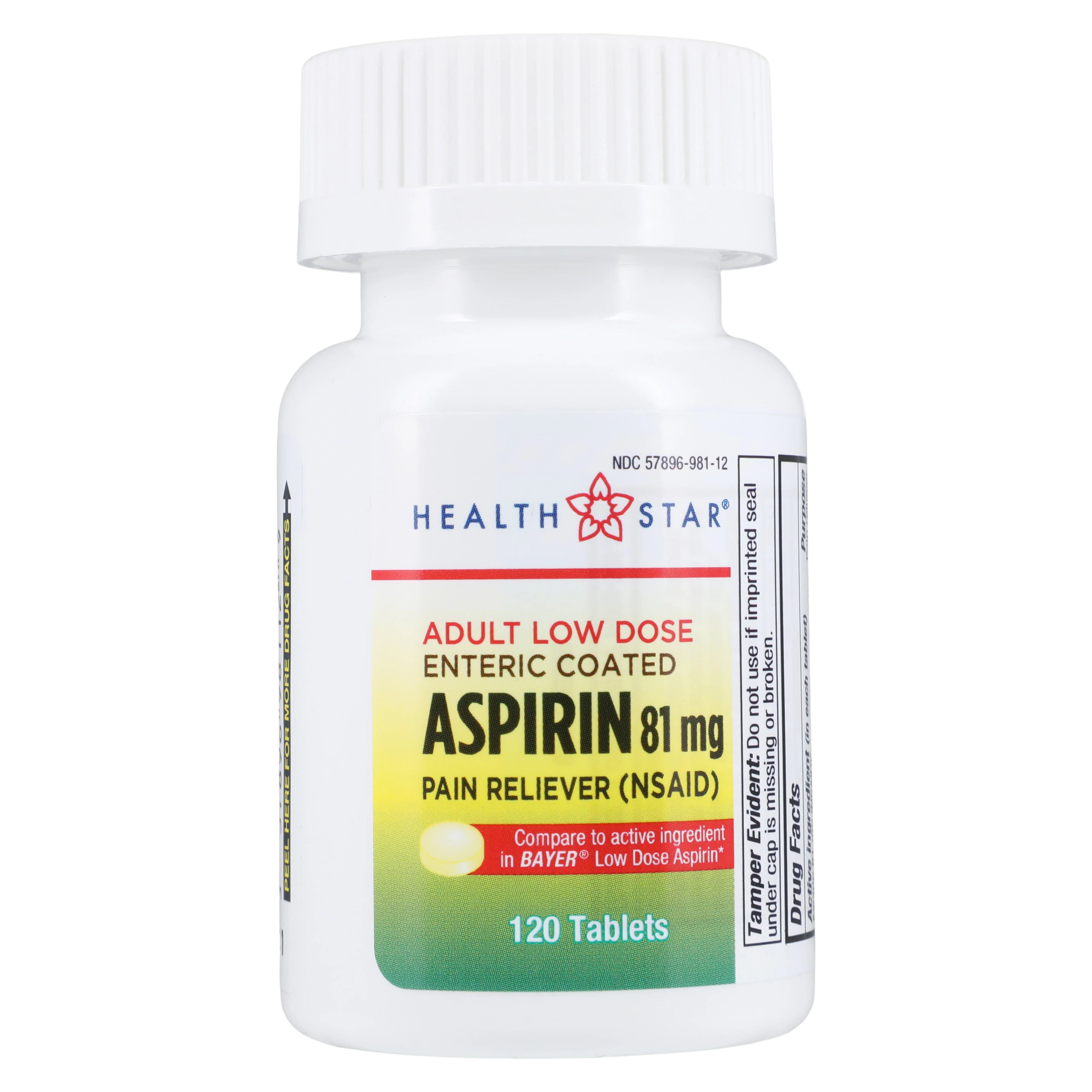 Geri-Care Aspirin EC Tablets, 81mg, 120/Bottle