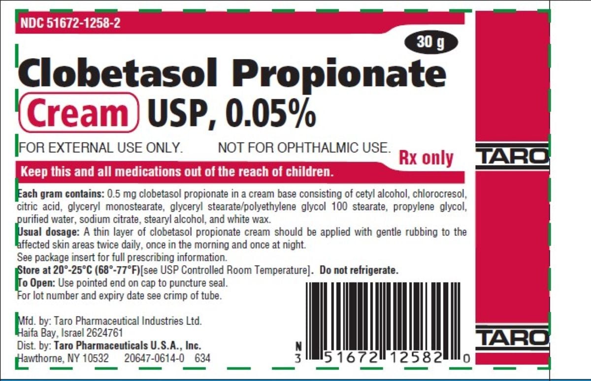 Clobetasol Propionate Cream 0.05%, 30g Tube