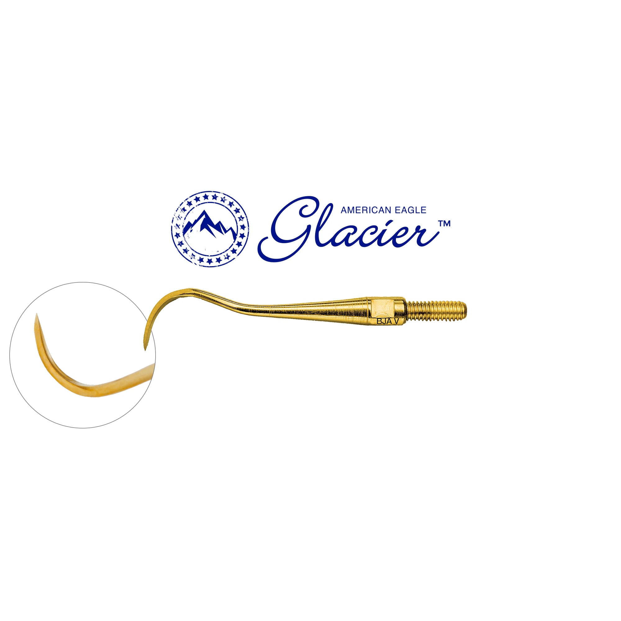 American Eagle® Glacier™ Quik-Tip™ Scaler, Type Blackjack A, XP® SQUARED Technology, Cone Socket, 440A Stainless Steel, 1/Ea