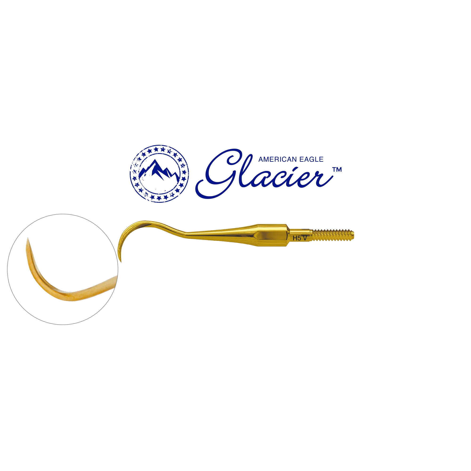 American Eagle Glacier Quik-Tip Scaler, Type H5 Anterior with XP SQUARED Technology, Cone Socket, 440A Stainless Steel, 1/Ea, 01KQ98EFYZA1M8W20M21B2HFKM