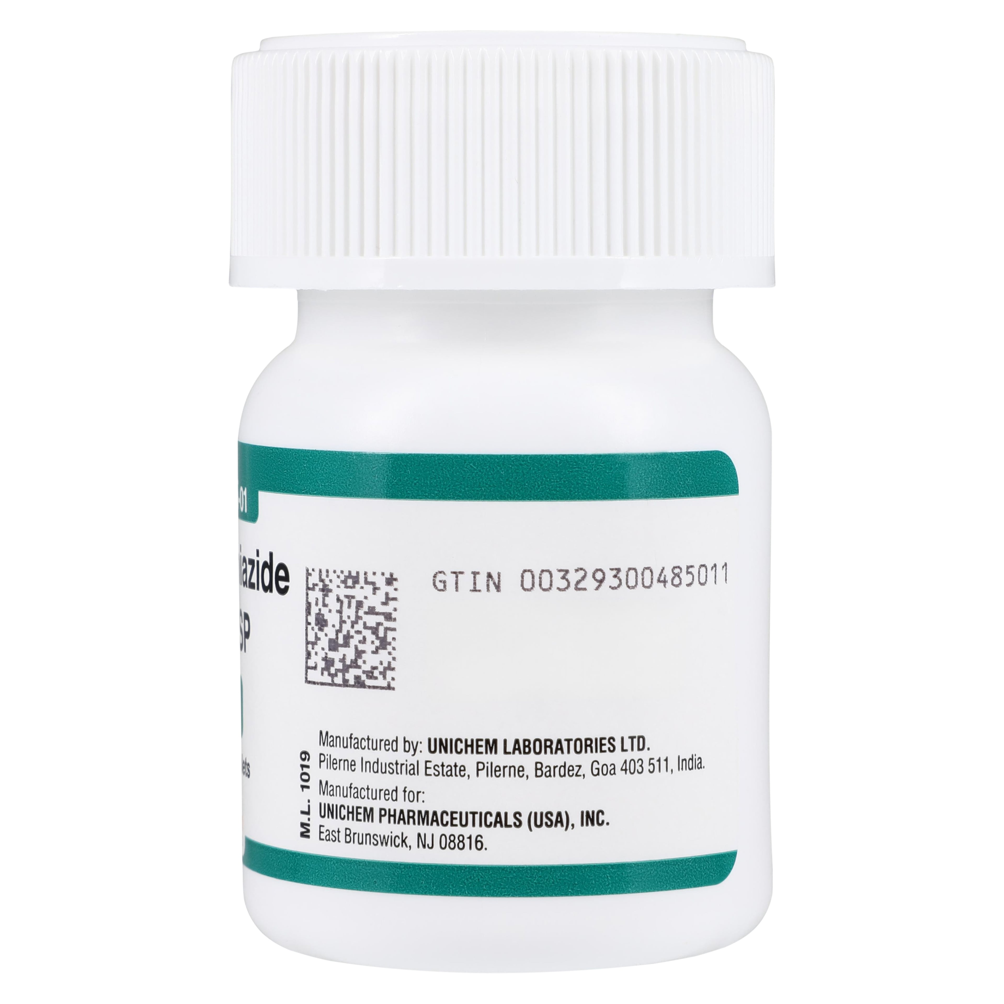 Hydrochlorothiazide Tablets 12.5 mg, 100 Count Bottle (Unichem Pharmaceuticals)