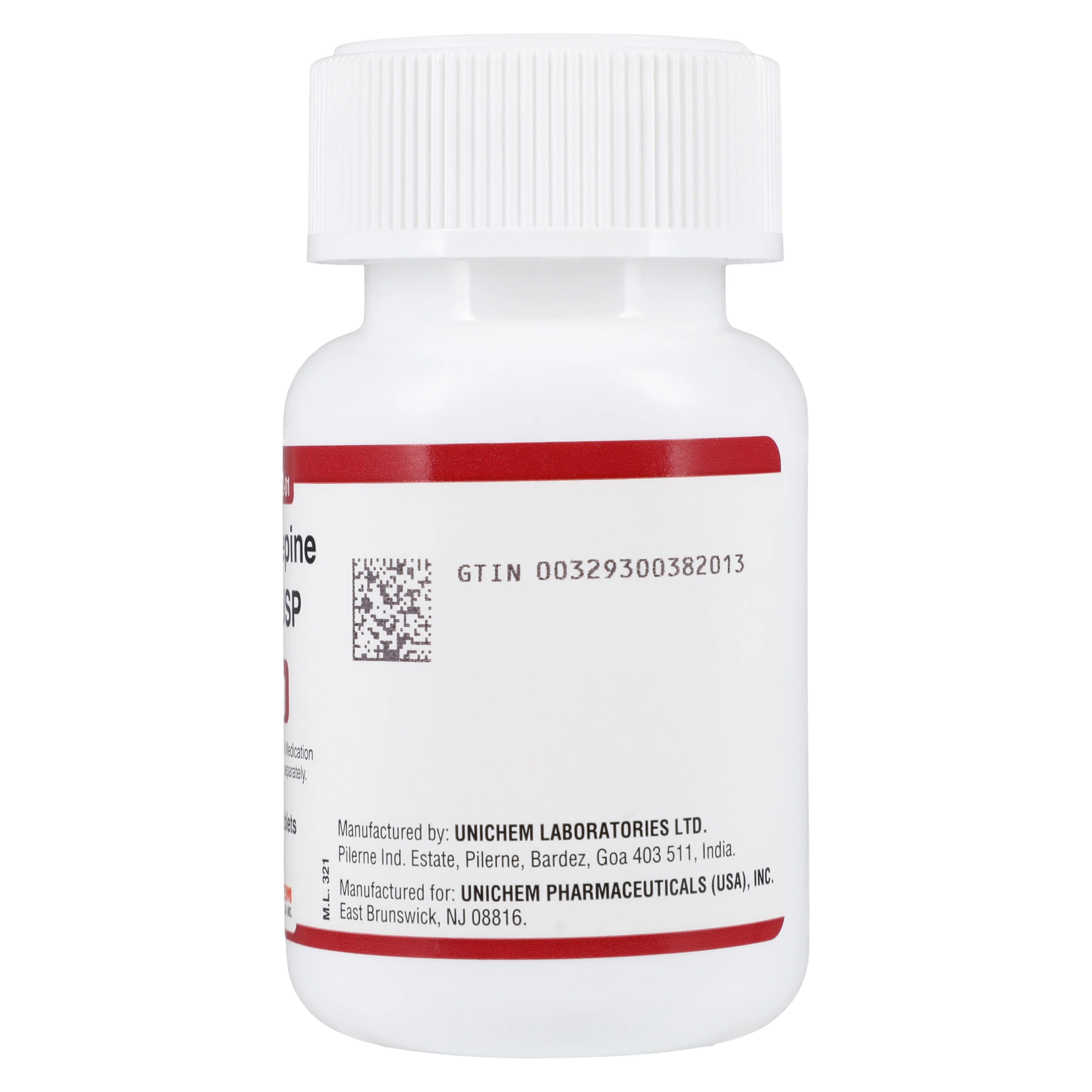 Carbamazepine Tablets, 200mg, 100/Bottle, Unichem Pharmaceuticals