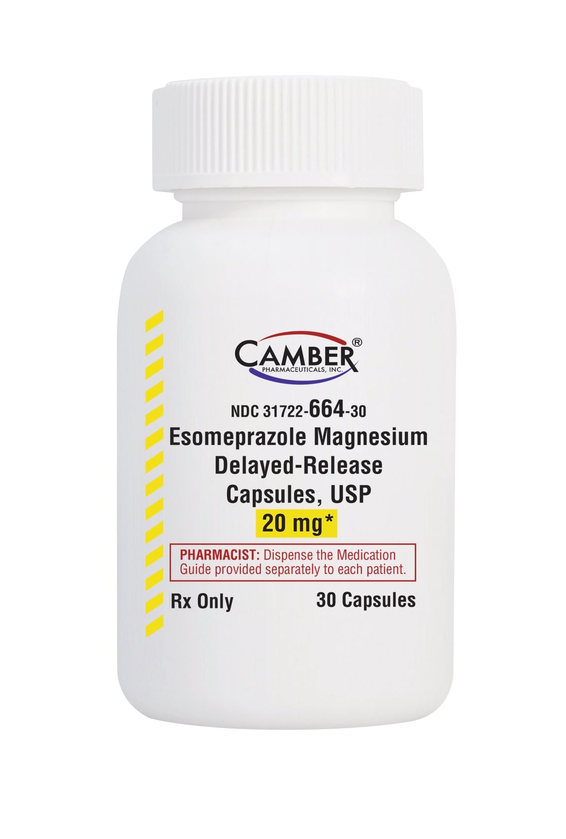 Esomeprazole Magnesium DR Capsules, 20mg, 30/Bottle, Camber Pharmaceuticals