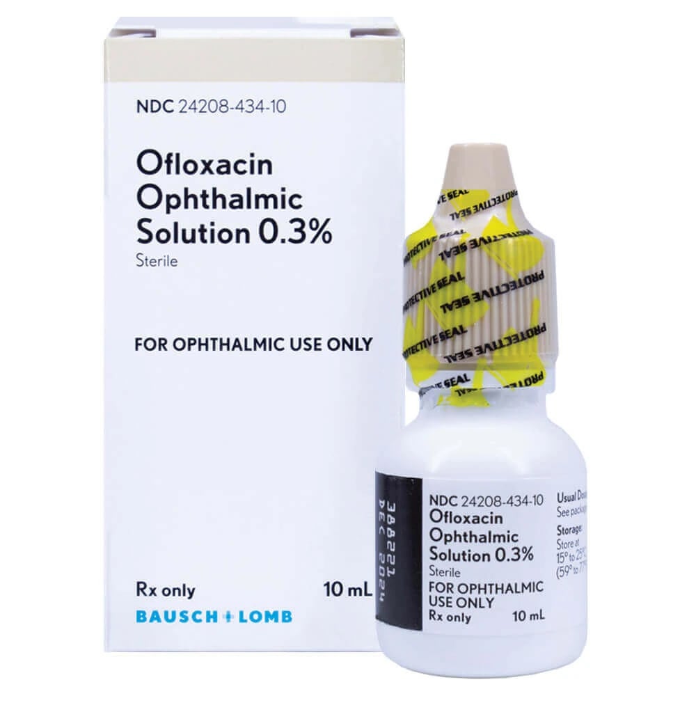 Ofloxacin Ophthalmic Solution 0.3%, Sterile, 10 mL Bottle