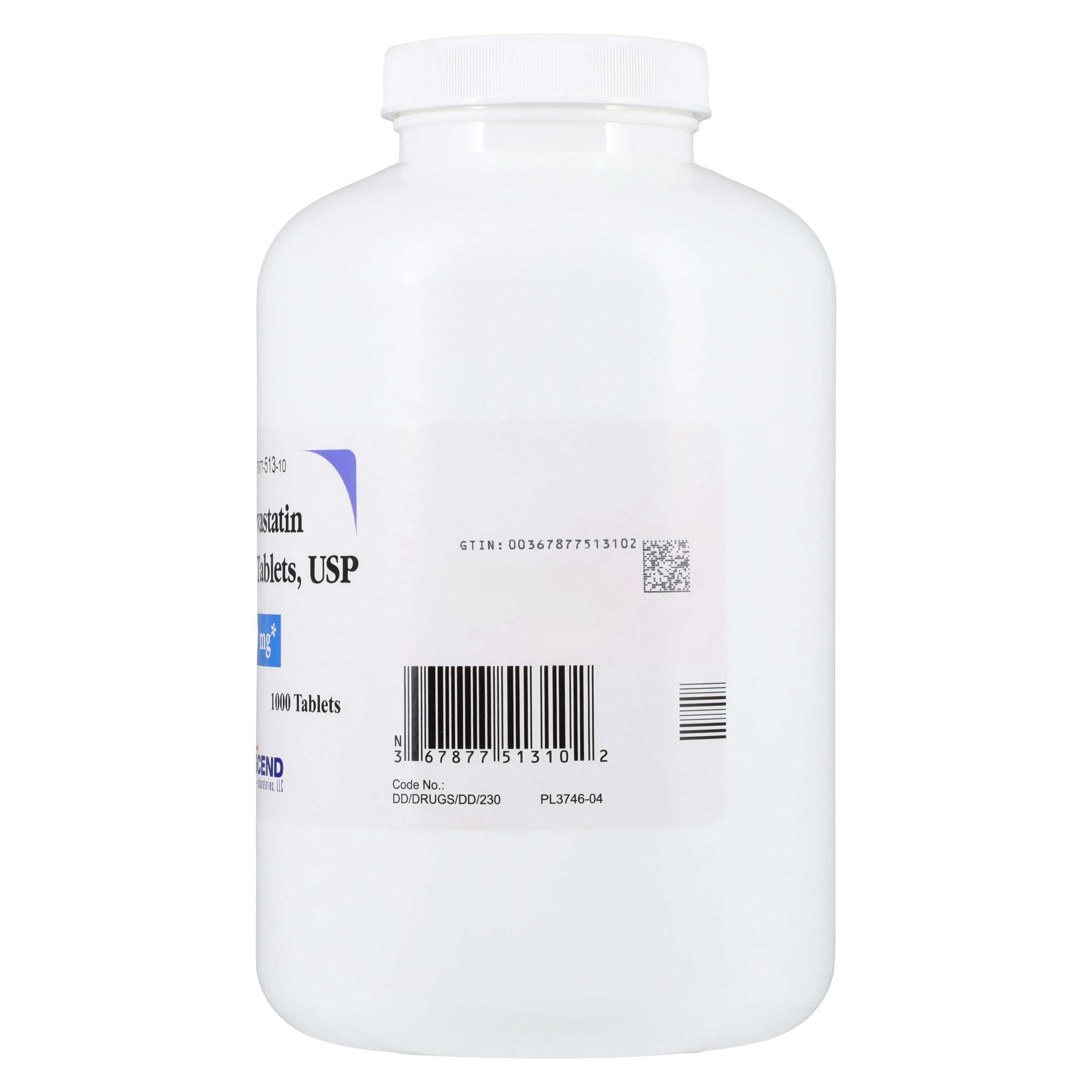 Atorvastatin Calcium Tablets, 40 mg, 1000 Count Bottle, Ascend Laboratories