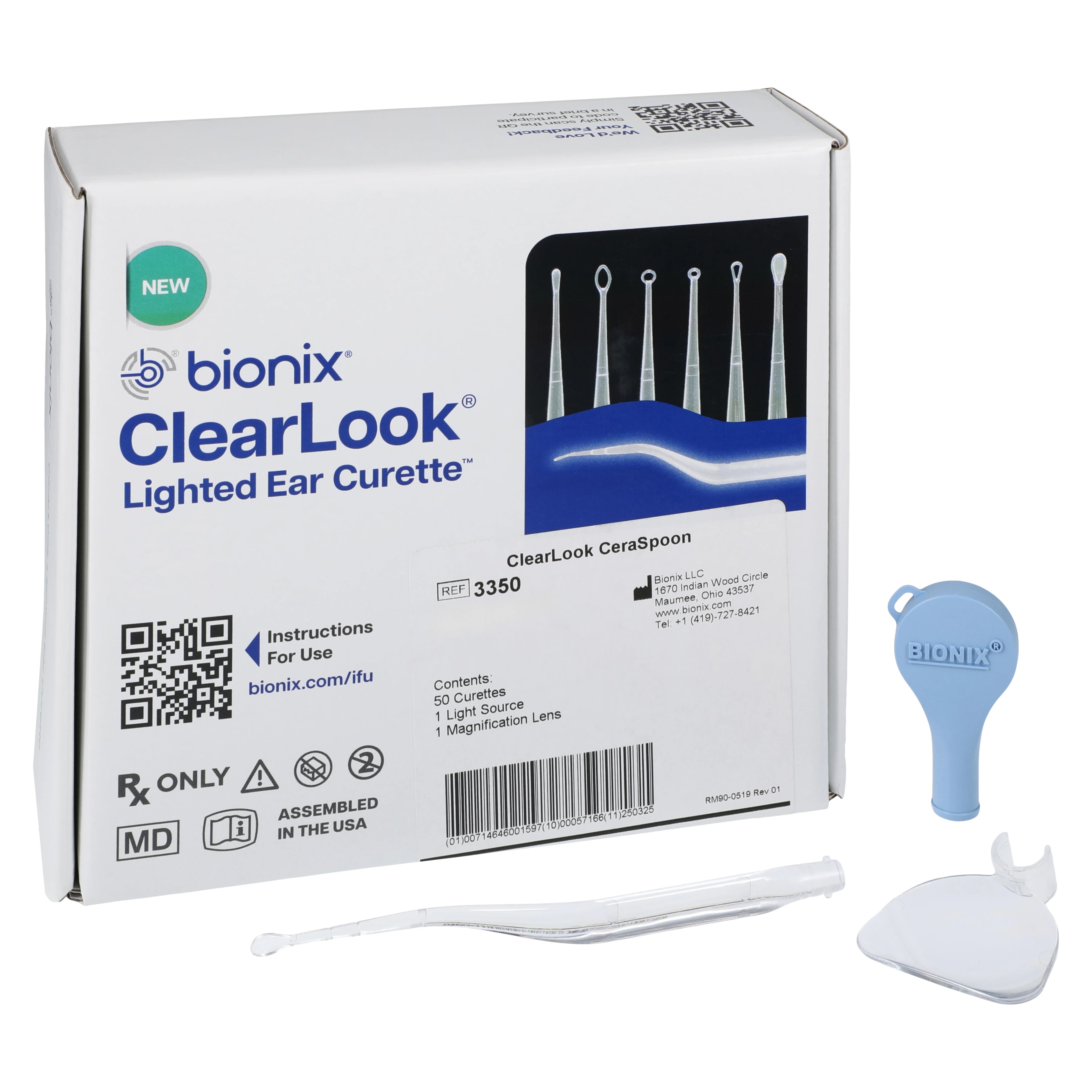 Bionix CeraSpoon Ear Curette, 4mm, Non-Sterile, Disposable, 50/Box