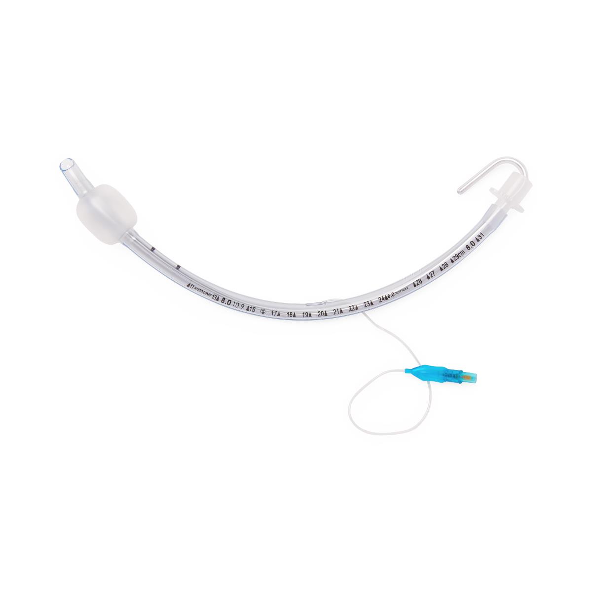 Medline Endotracheal Tube, Cuffed, Adult, 8mm, 10/Box