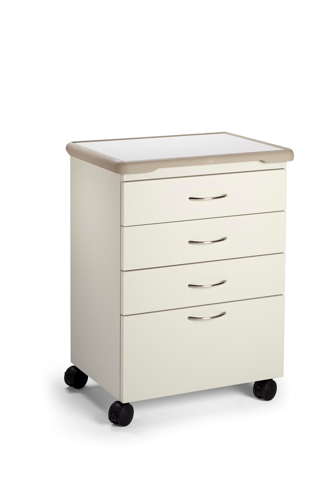 Midmark Treatment Cabinet, Mobile, 2 Drawers/Double Door with Lock